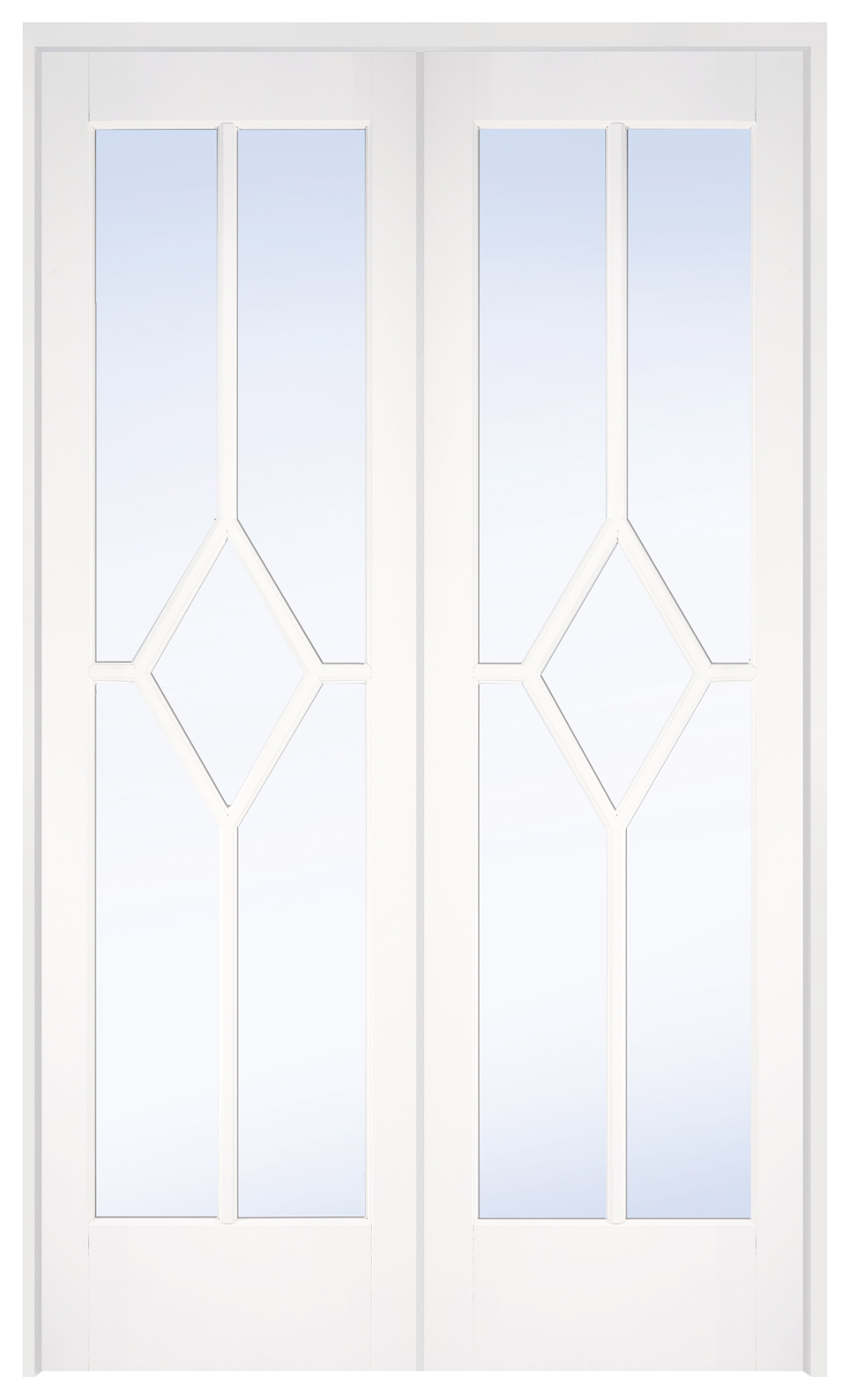 LPD Internal Reims Room Divider W4 Primed White Solid Core Door - 1246 x 2031mm