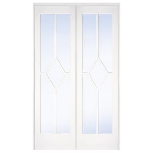 LPD Internal Reims Clear Glazed White Primed Room Divider - 2031mm