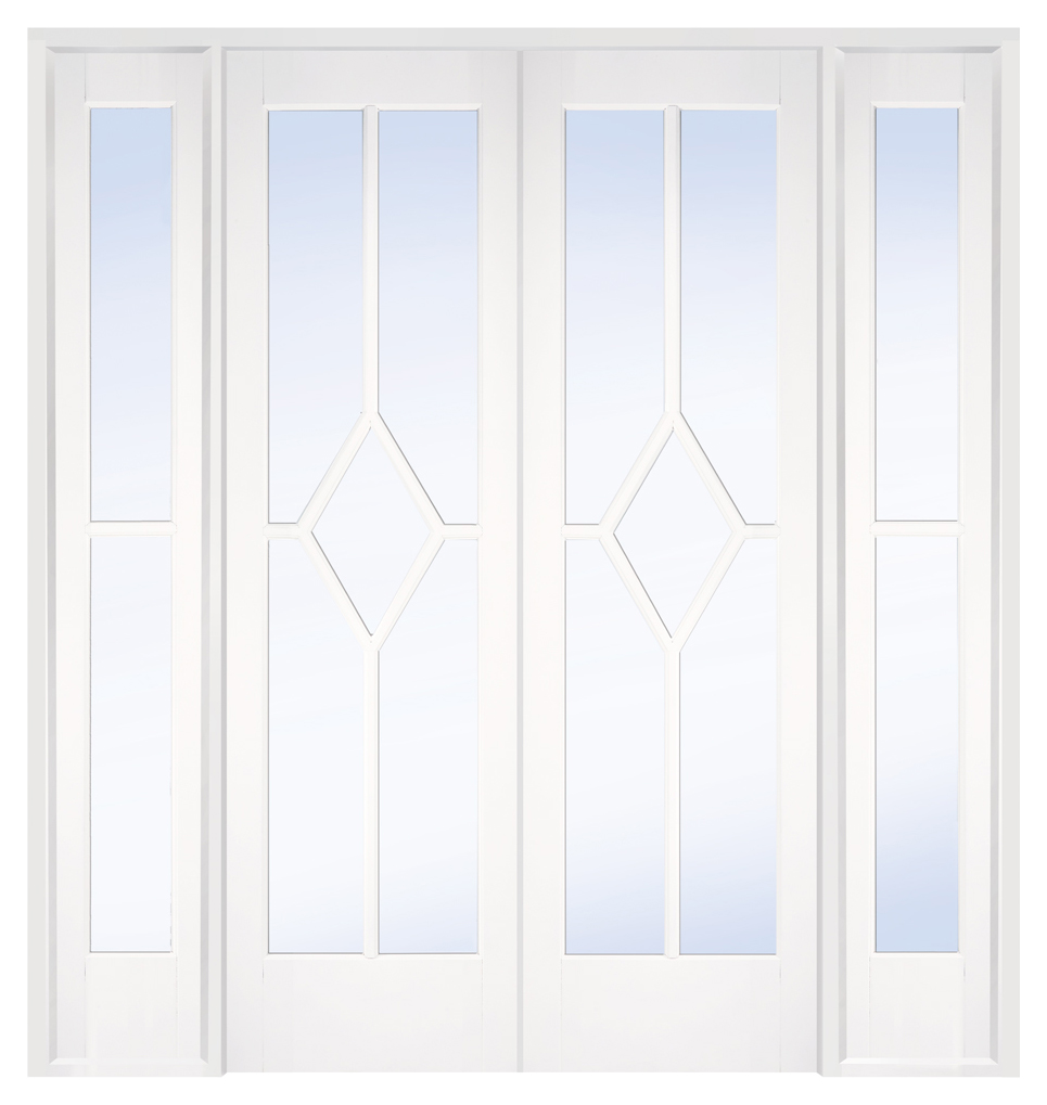 LPD Internal Reims Room Divider W6 Primed White Solid Core Door - 1904 x 2031mm