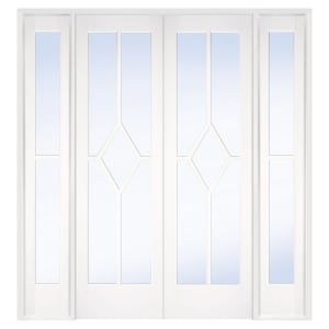 Image of LPD Internal Reims Room Divider W6 Primed White Solid Core Door - 1904 x 2031mm