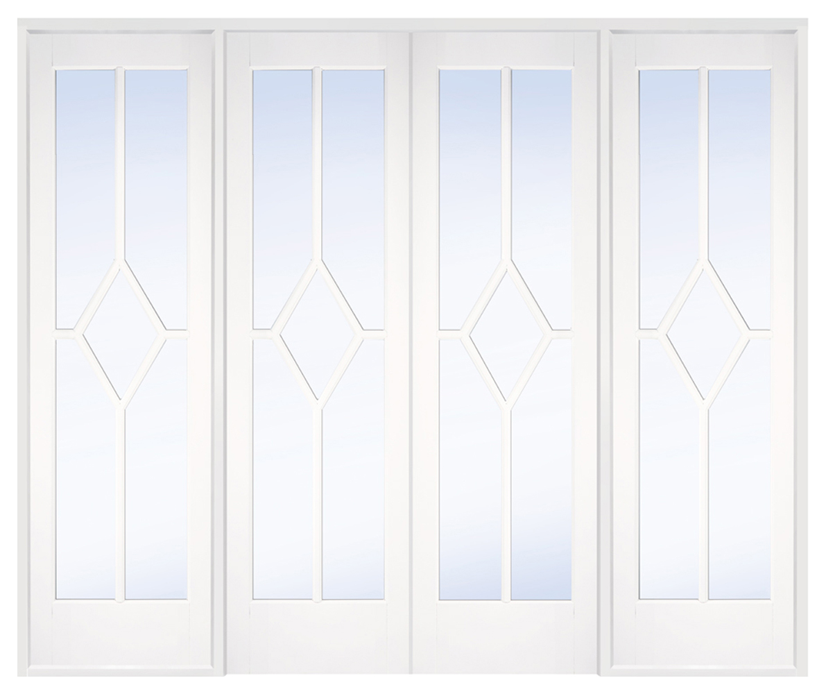 LPD Internal Reims Room Divider W8 Primed White Solid Core Door - 2478 x 2031mm