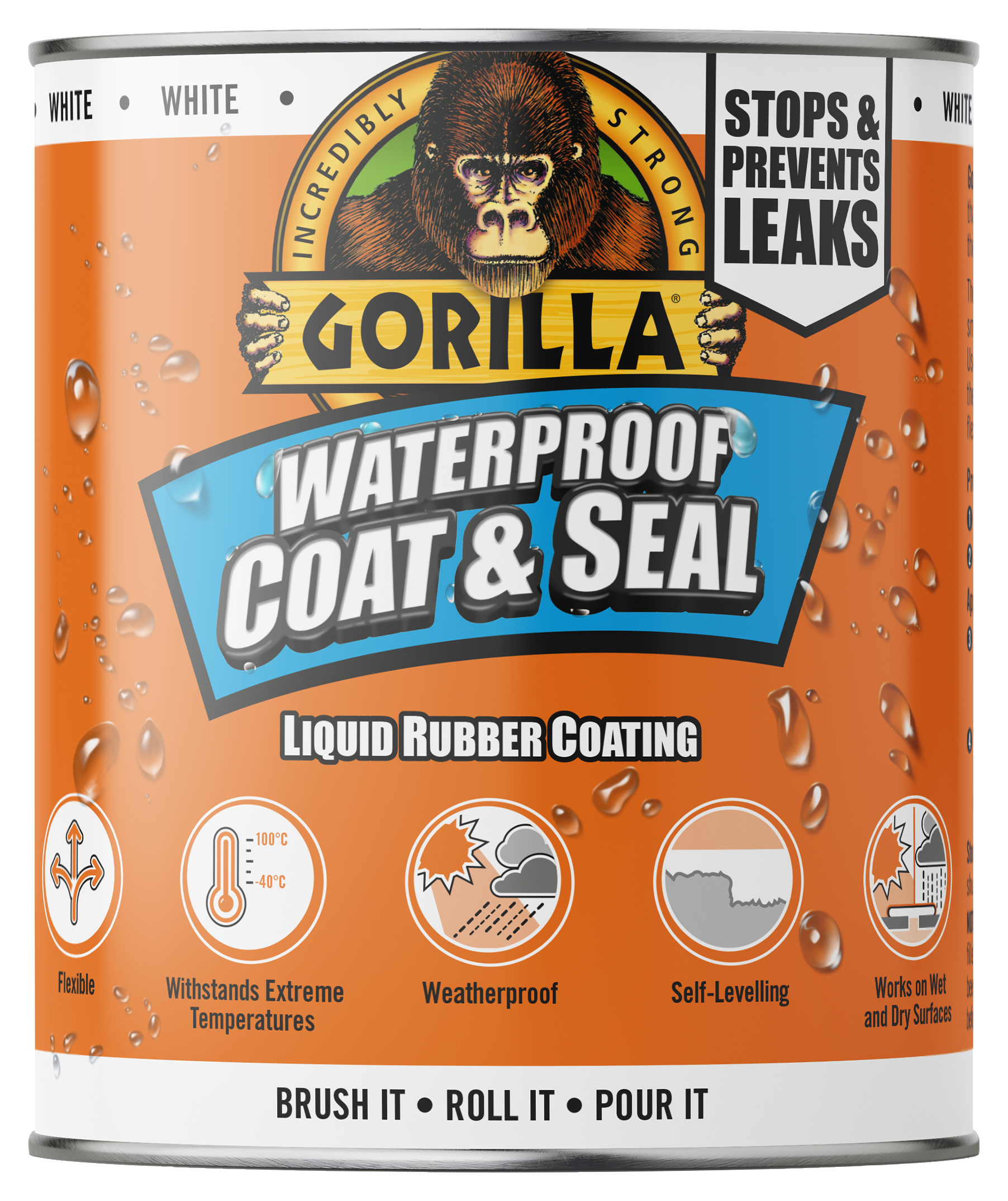 Image of Gorilla White Waterproof Coat & Seal - 473ml