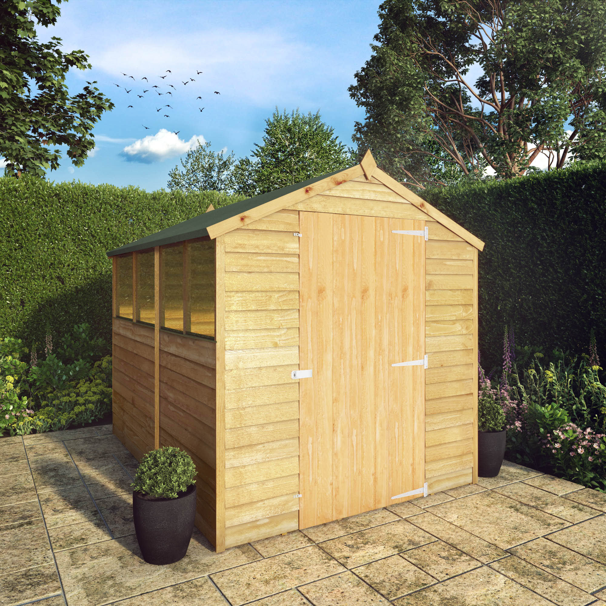 Mercia Overlap Apex Timber Shed - 8 x 6ft