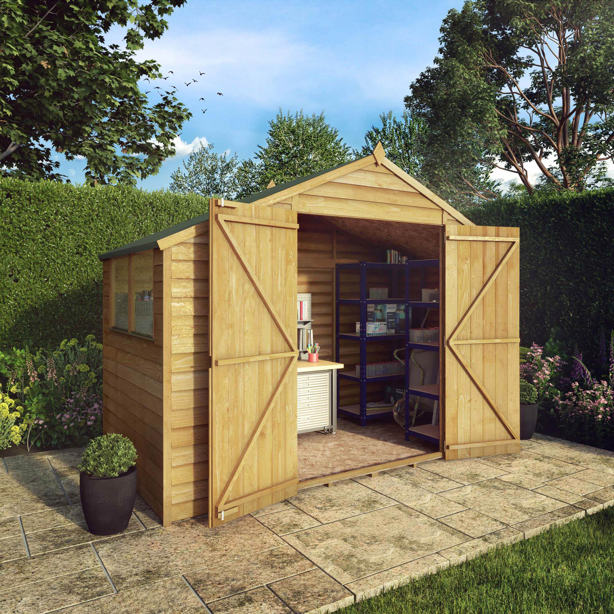 Mercia Overlap Apex Timber Shed - 5 x 10ft
