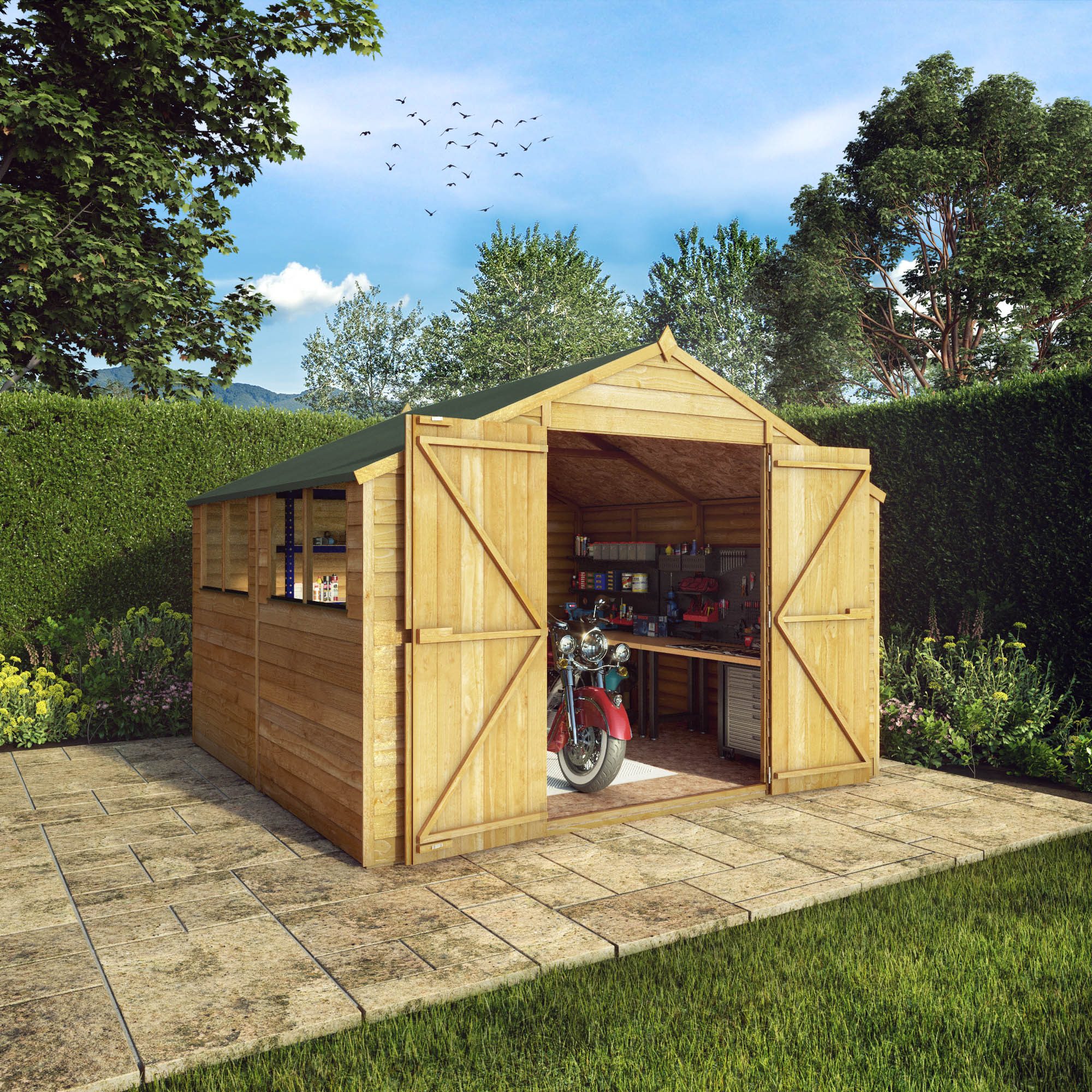 Image of Mercia 10 x 10ft Overlap Apex Timber Shed