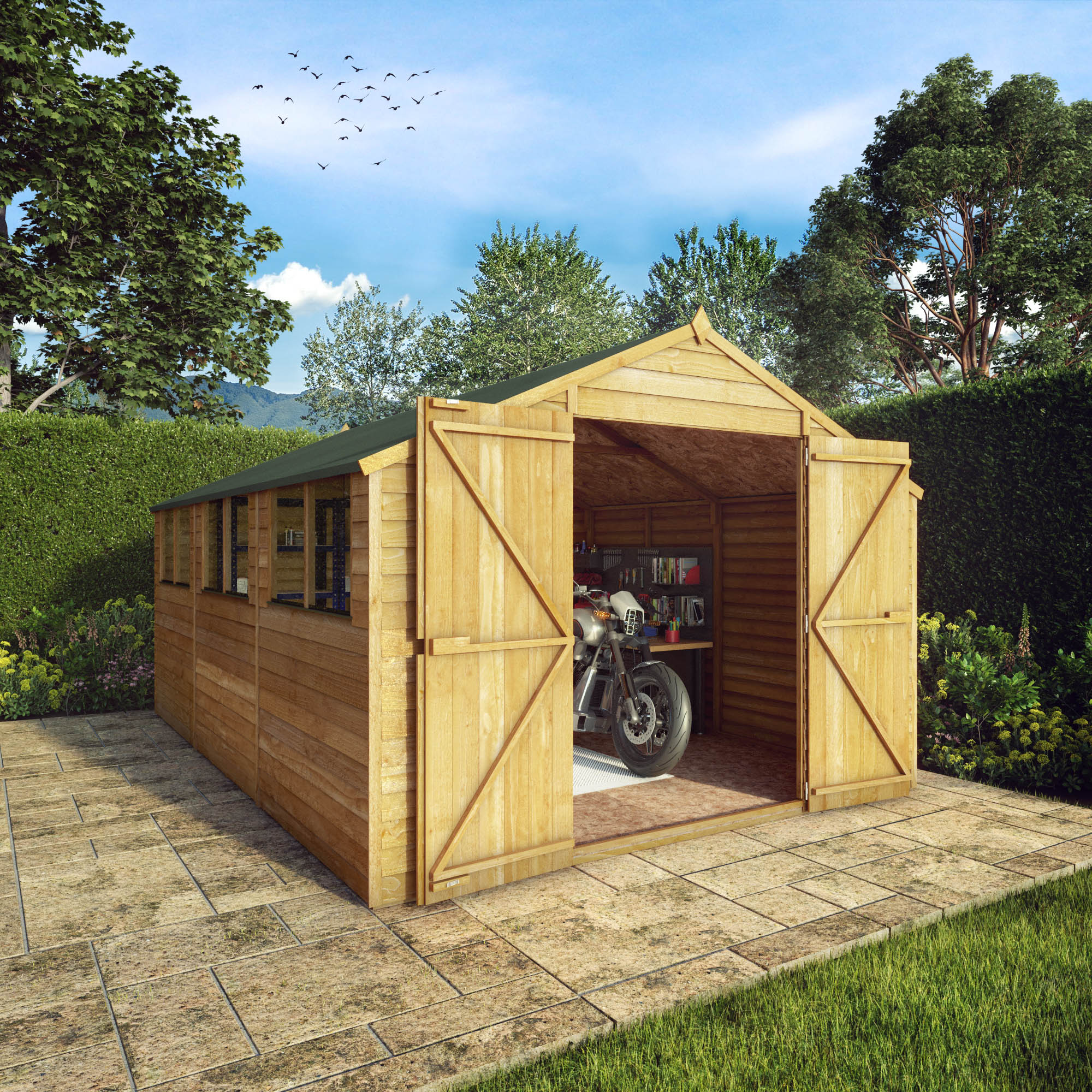 Image of Mercia 15 x 10ft Overlap Apex Timber Shed