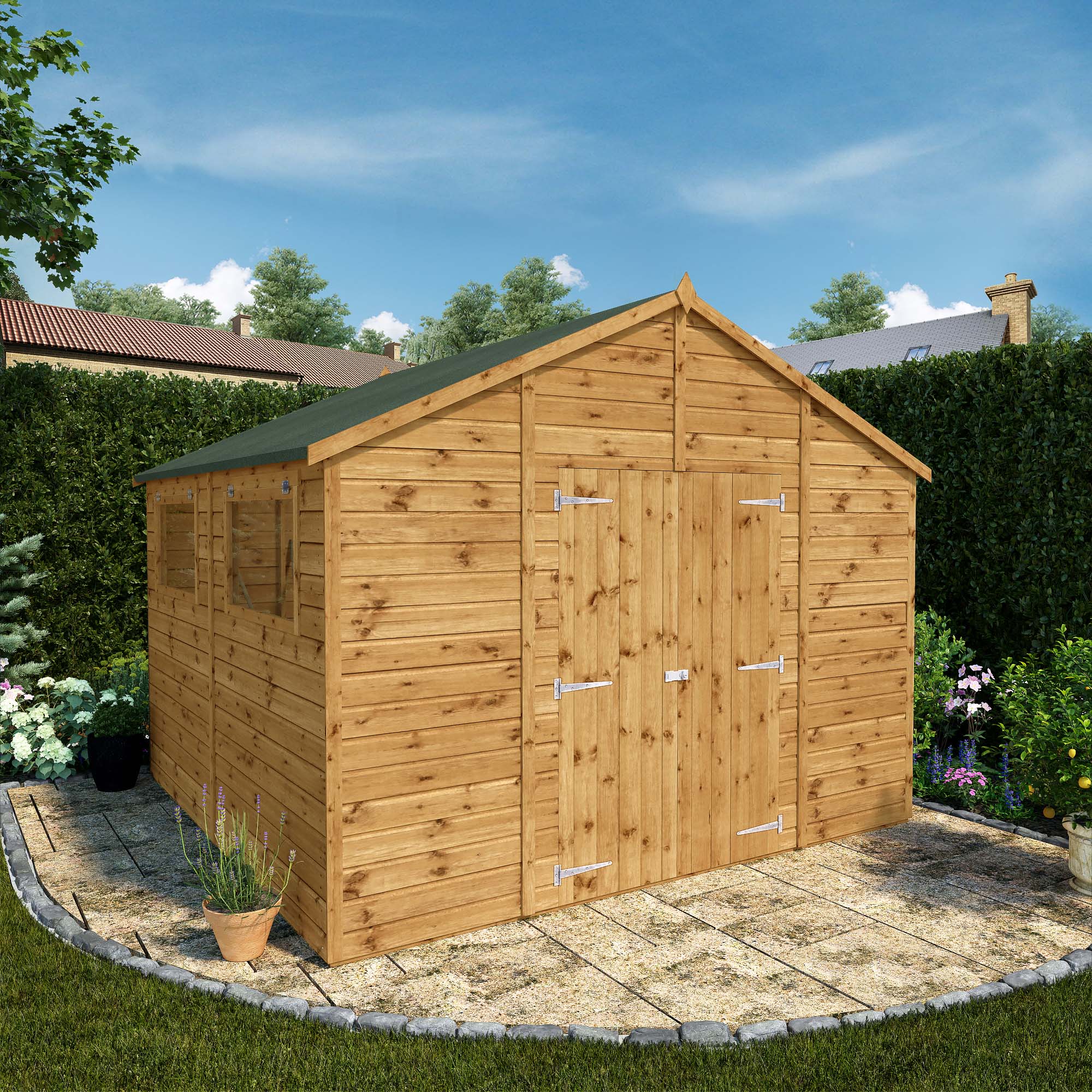 Image of Mercia 10 x 10ft Premium Shiplap Apex Workshop Timber Shed