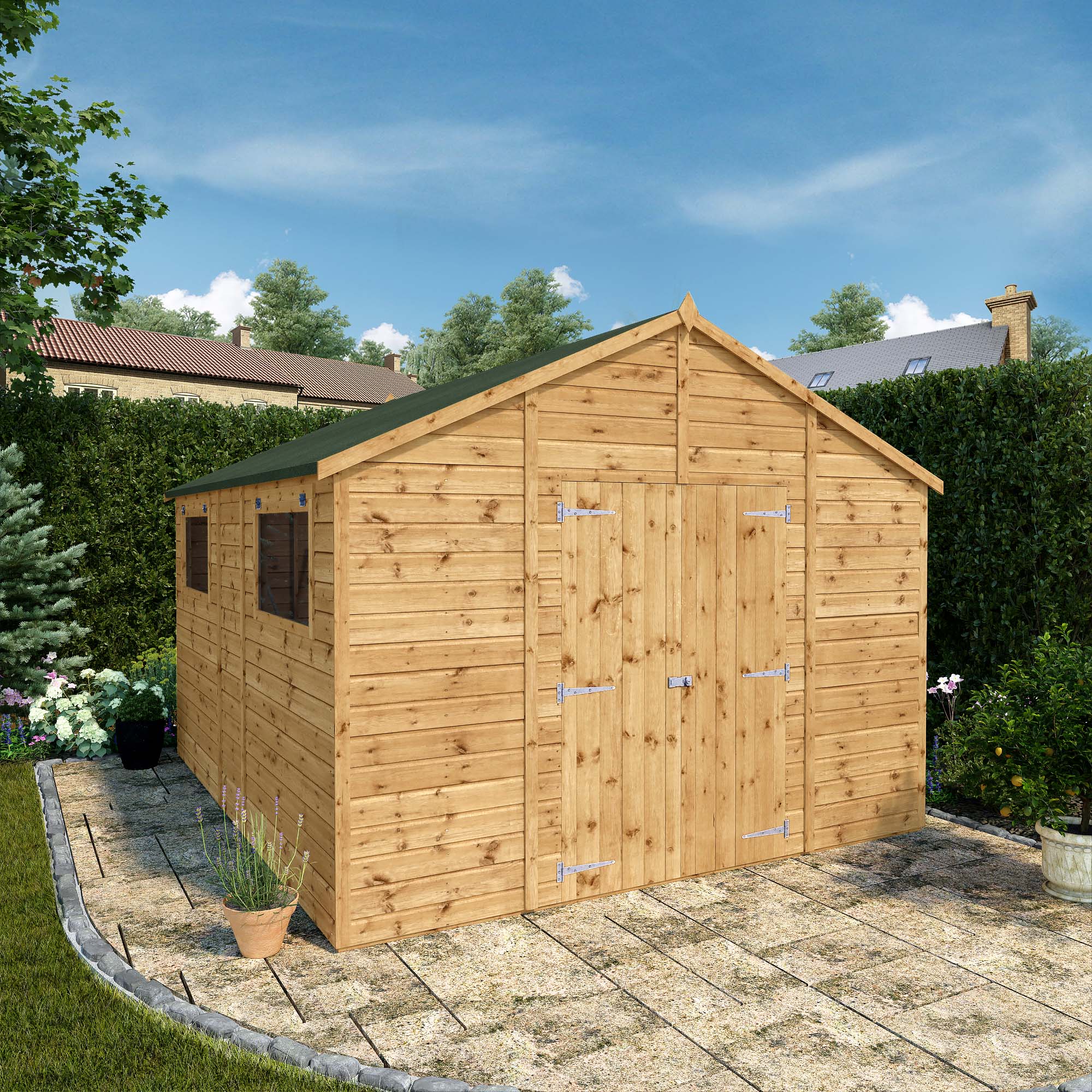 Mercia Premium Shiplap Apex Workshop Timber Shed - 12 x 10ft