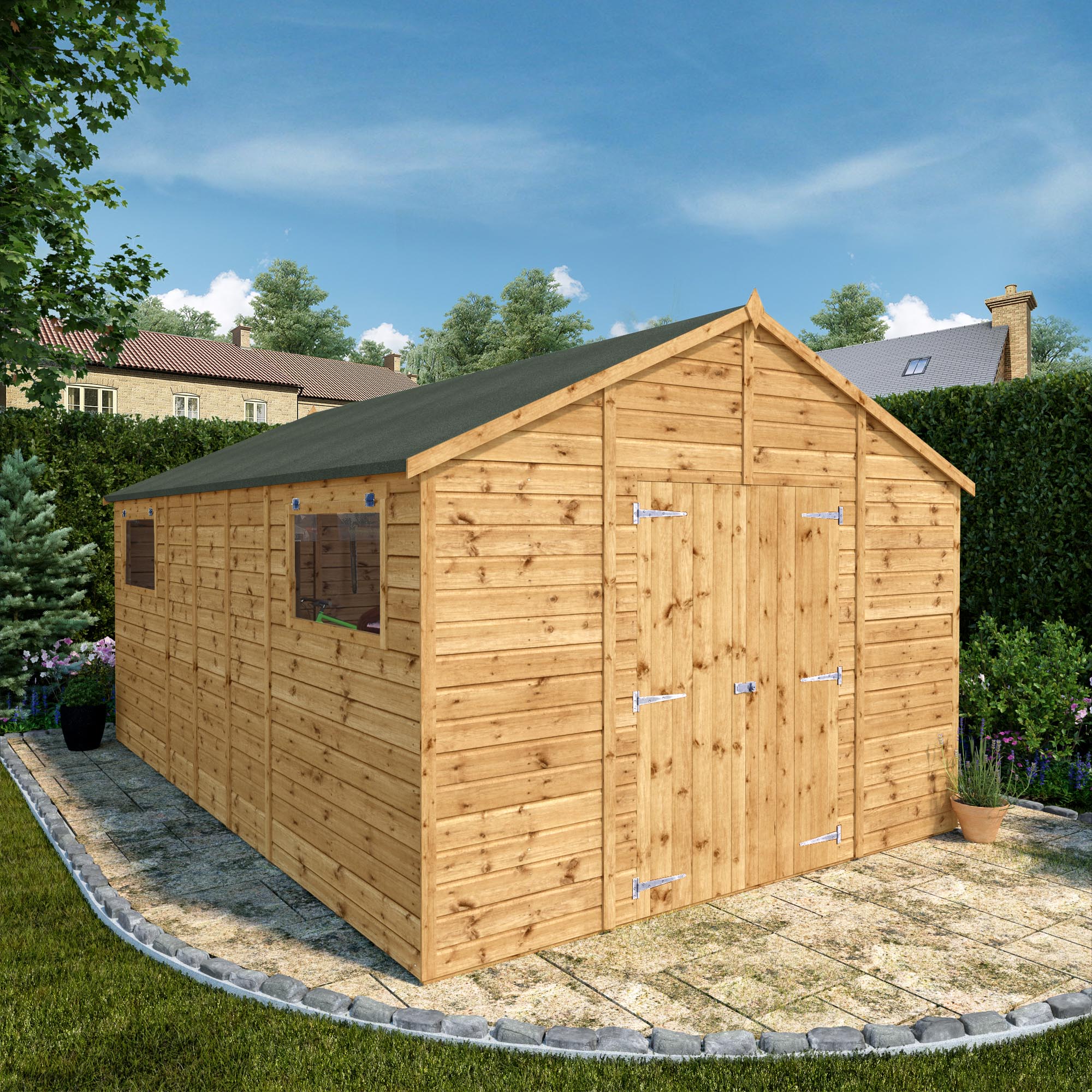 Mercia Premium Shiplap Apex Workshop Timber Shed - 16 x 10ft