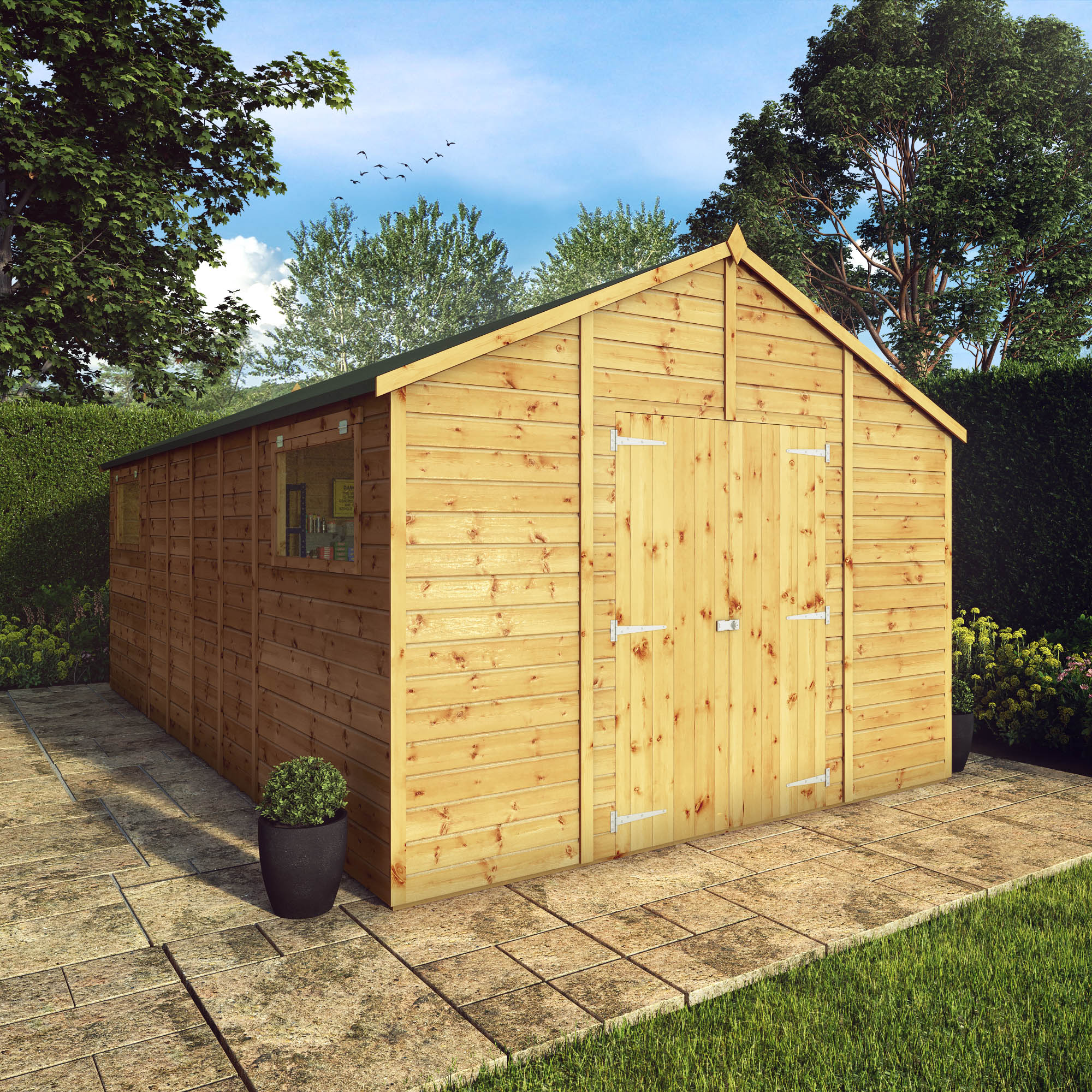 Mercia Premium Shiplap Apex Workshop Timber Shed - 18 x 10ft