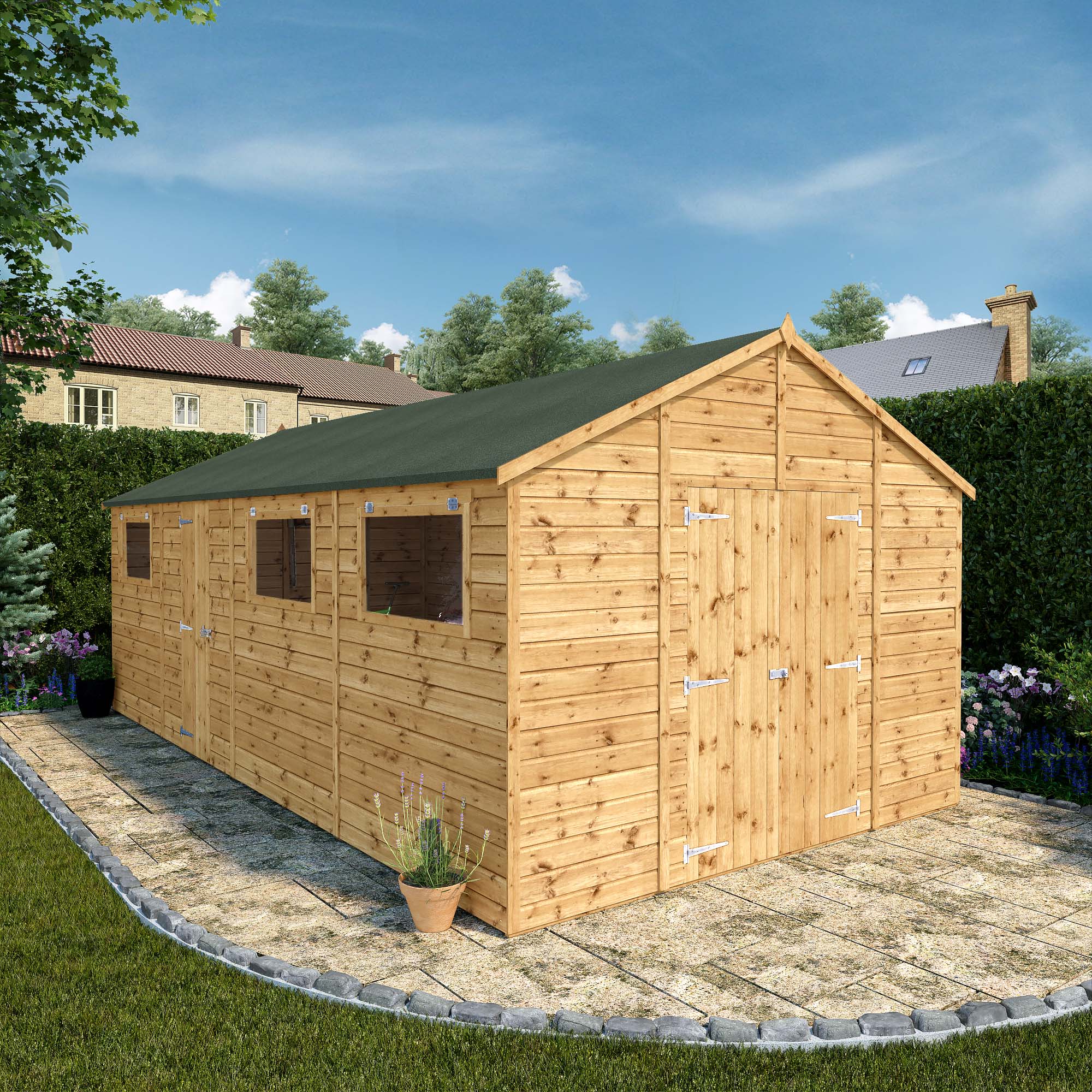 Mercia Premium Shiplap Apex Workshop Timber Shed - 20 x 10ft