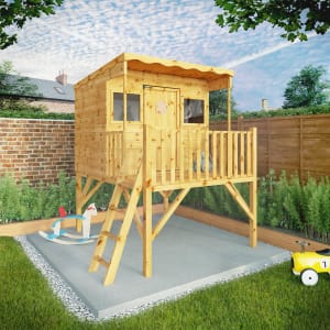 Mercia 8 x 7ft Pent Style Timber Playhouse with Tower