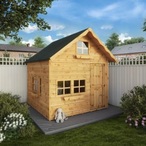 Mercia 7 x 7ft Double Storey Swiss Cottage Timber Playhouse