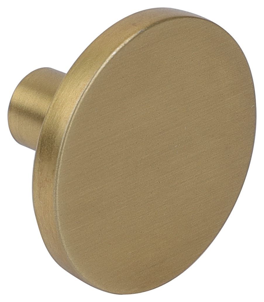 Wickes Como Brushed Knob Handle Gold Wickes.co.uk