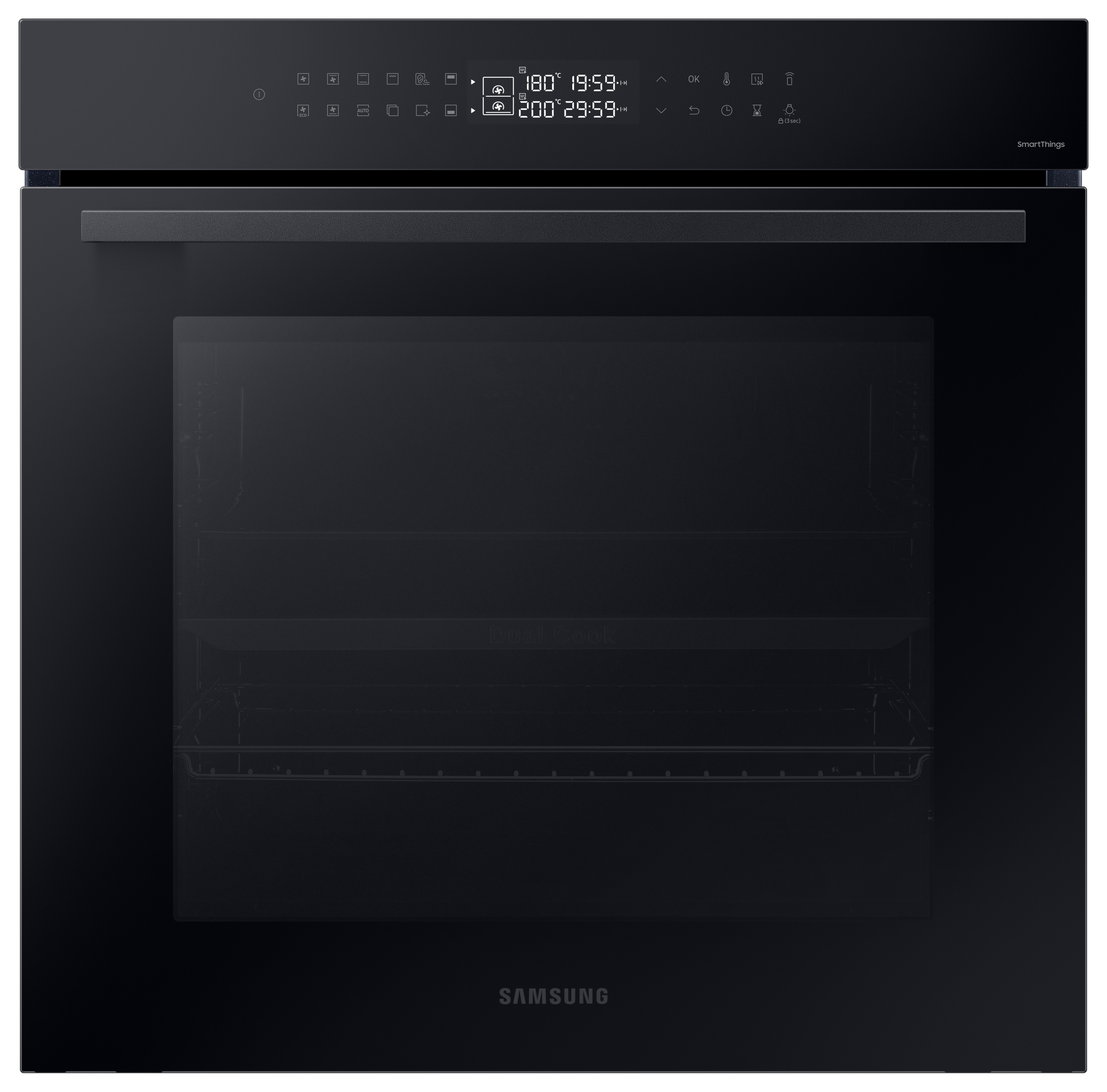 Image of Samsung NV7B42205AK/U4 A+ Series 4 Dual Cook Smart Oven - Black Glass