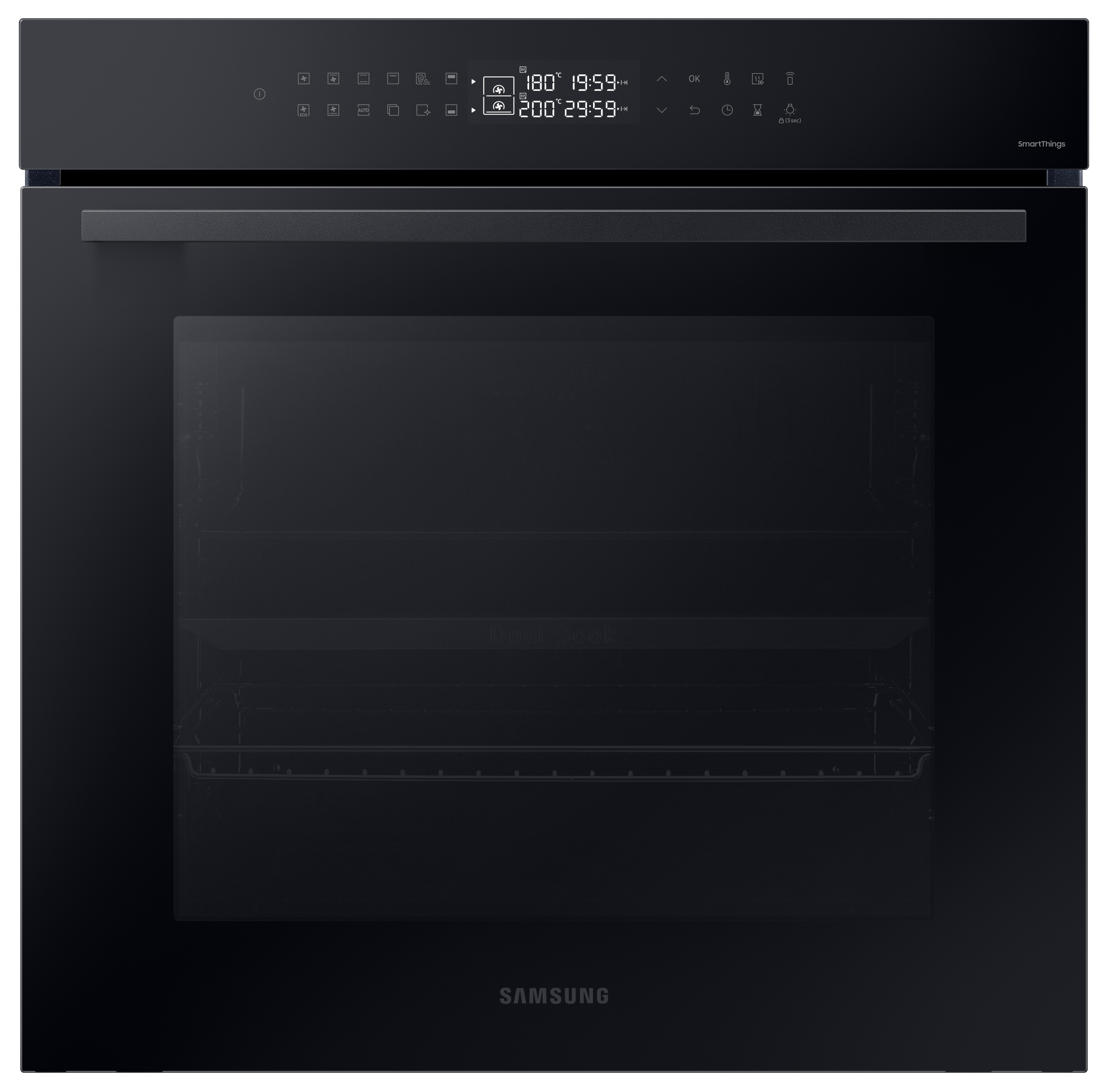Image of Samsung NV7B42503AK/U4 A+ Series 4 Dual Cook Smart Oven - Black Glass