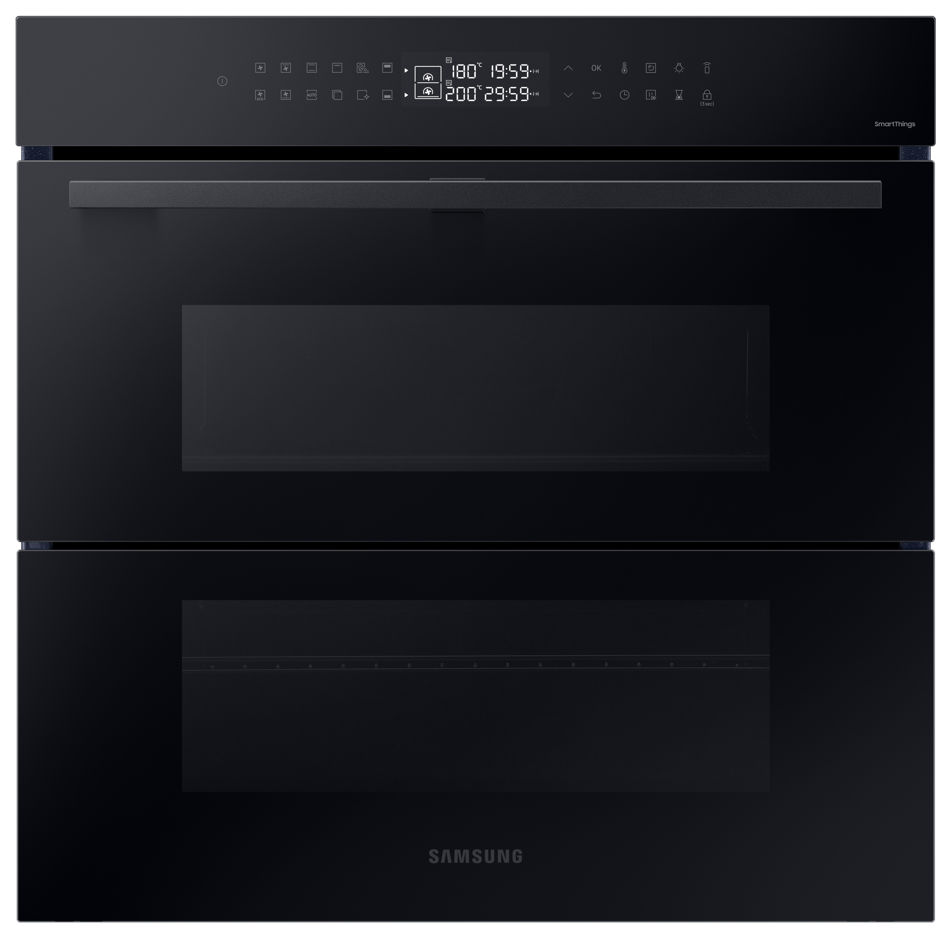 Image of Samsung NV7B4355VAK/U4 A+ Series 4 Dual Cook Flex Smart Oven - Black Glass