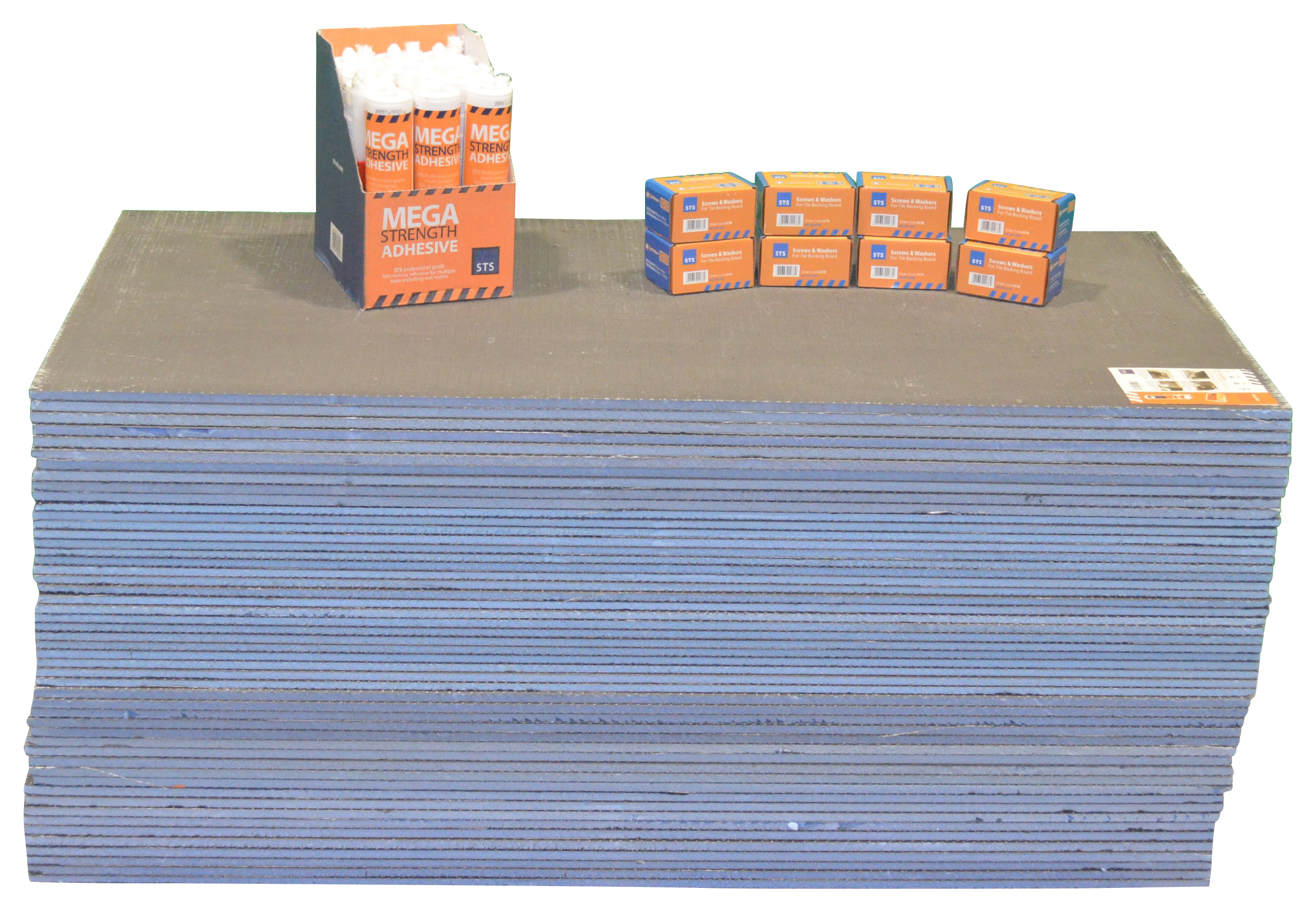 Image of STS Professional Tile Backer Board Kit - 1200 x 600 x 10mm - 30m²