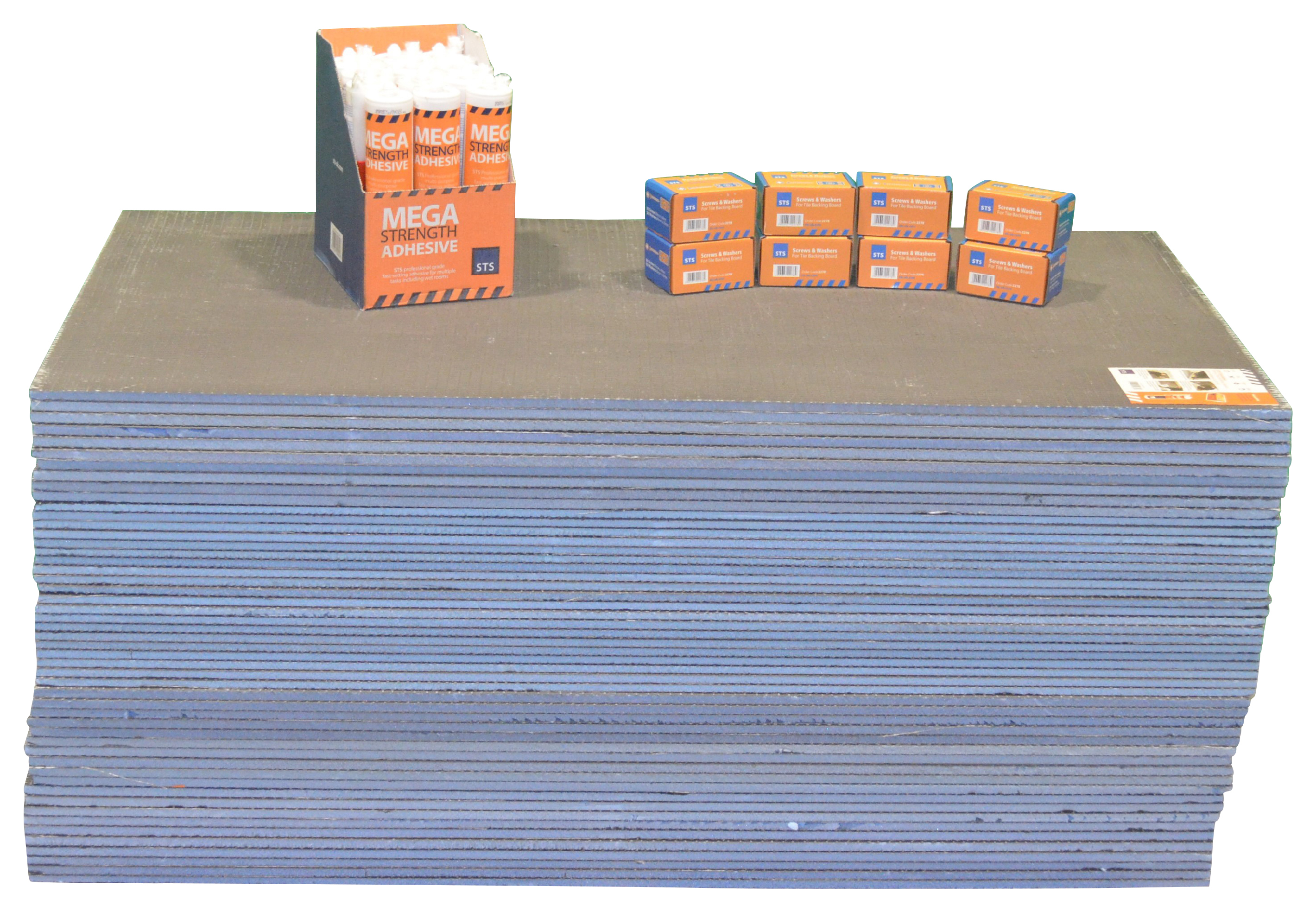 STS Professional Tile Backer Board Kit - 1200 x 600 x 10mm - 30m²