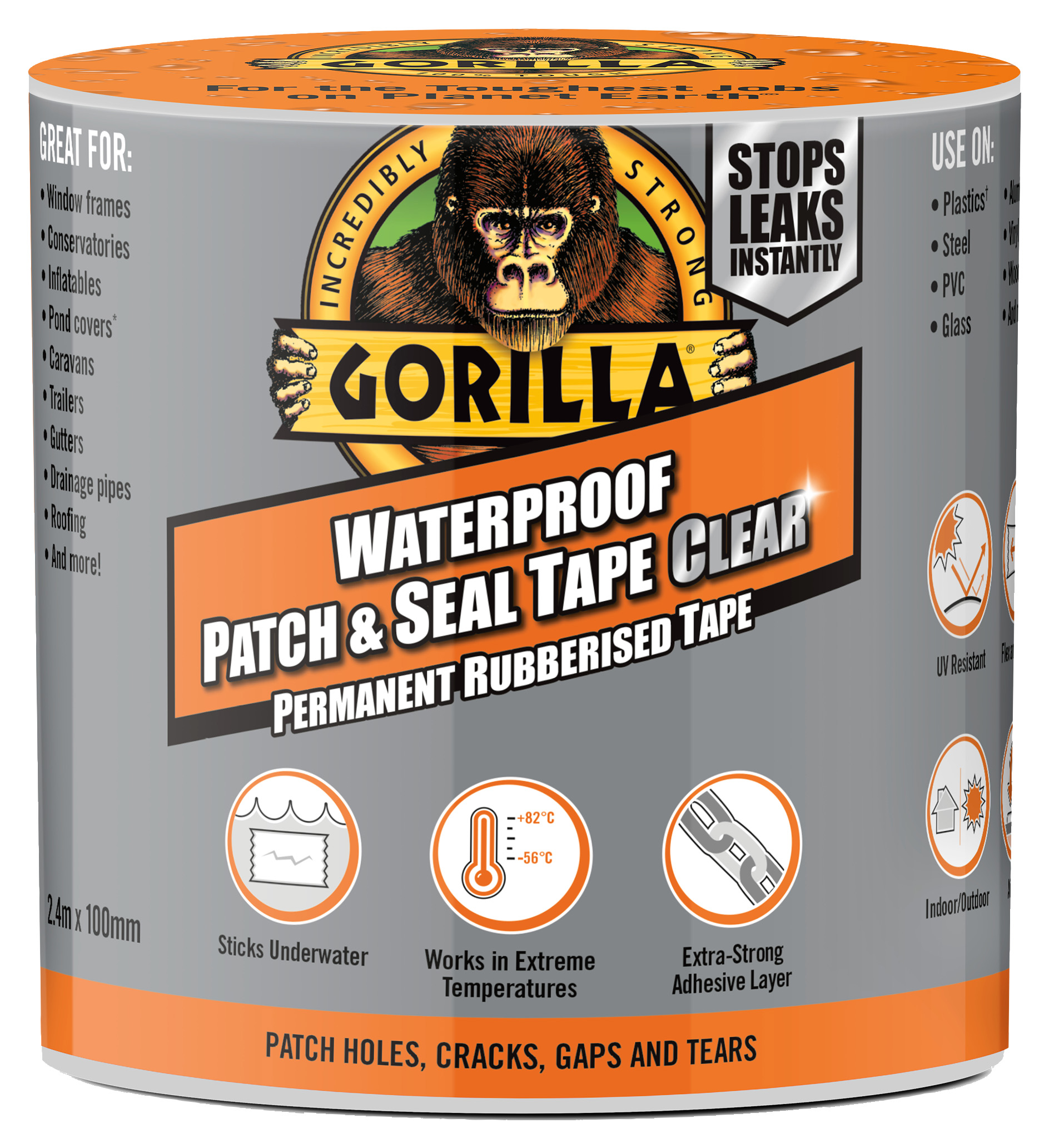 Gorilla Waterproof Patch & Seal Clear - 2.4m