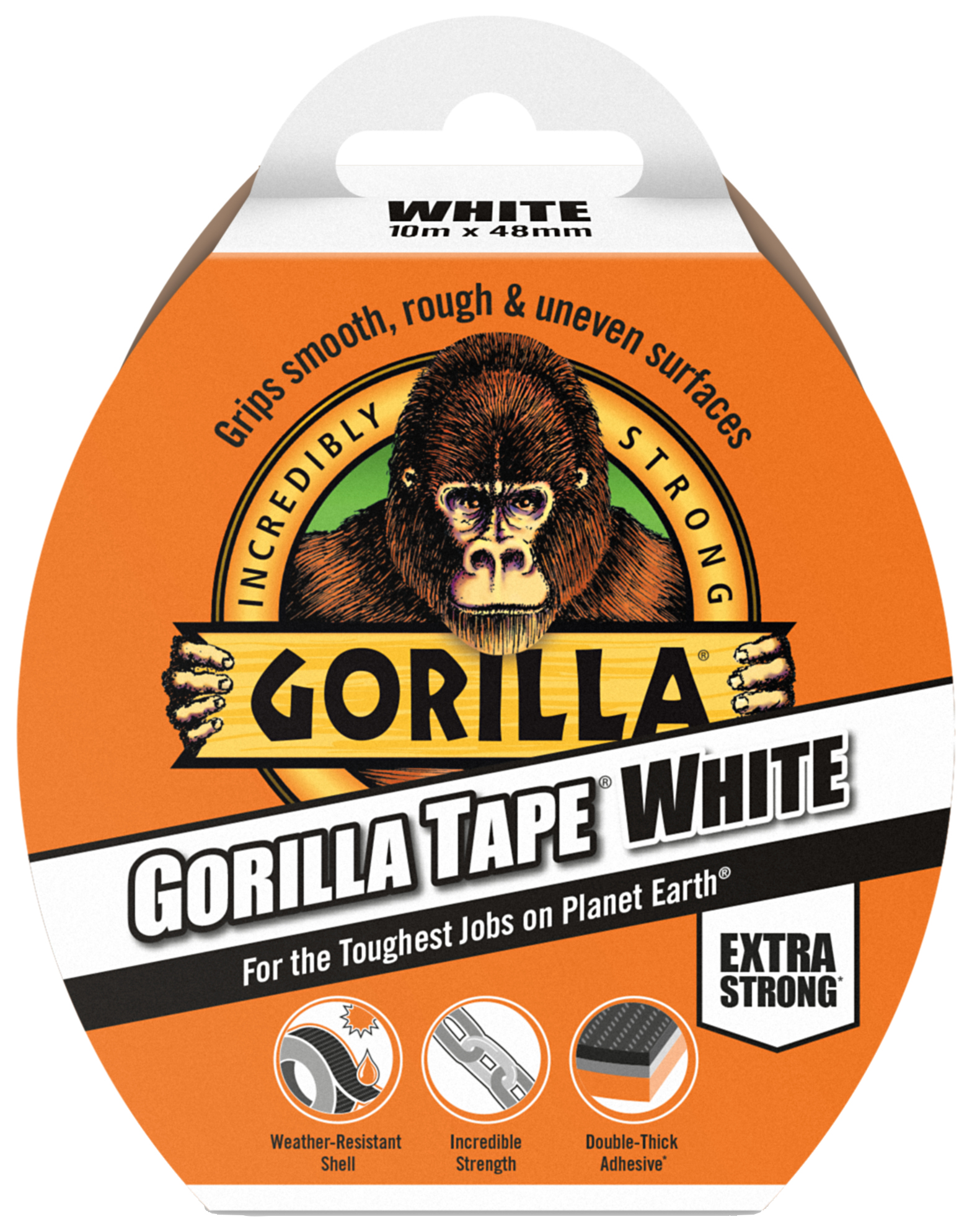 Gorilla White Duct Tape - 10m