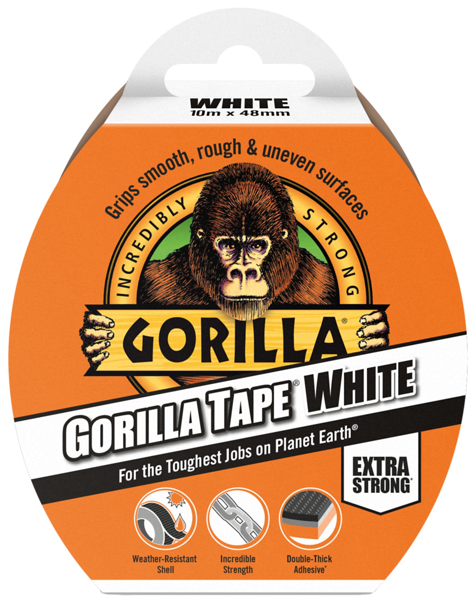 Gorilla White Duct Tape 10m Wickes.co.uk