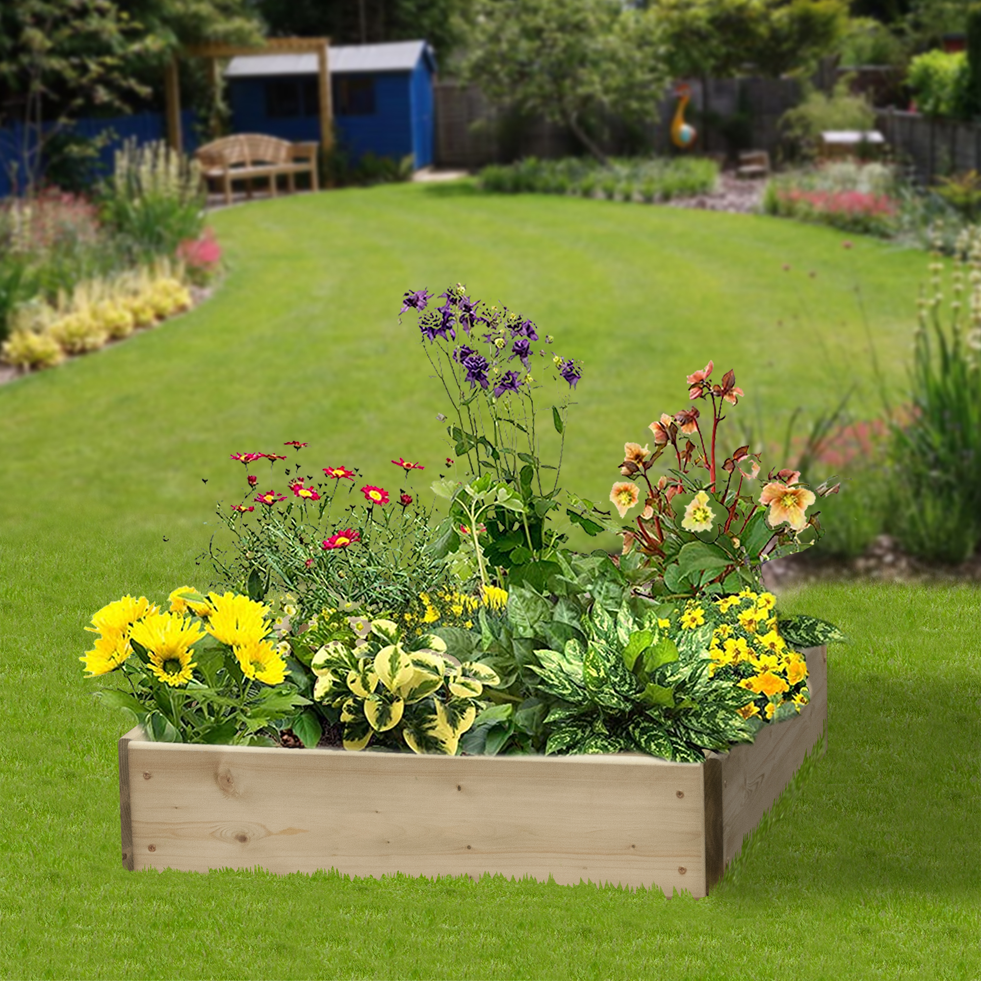 Greena Square Raised Bed - 150 x 600 x 600mm