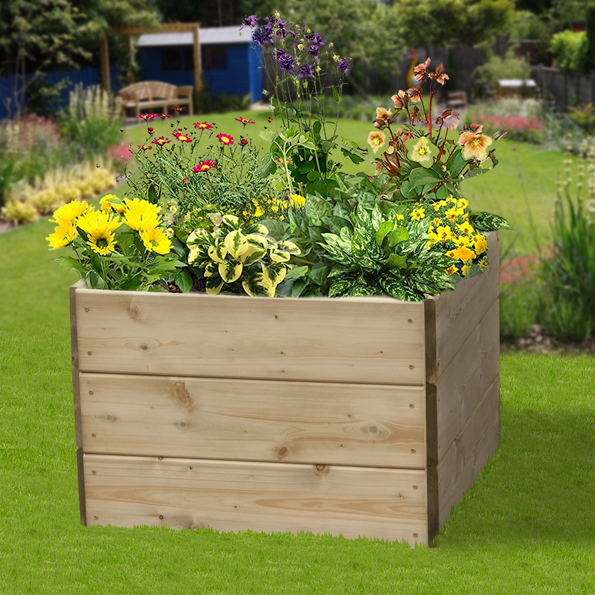 Image of Greena Square Raised Bed - 450 x 600 x 600mm