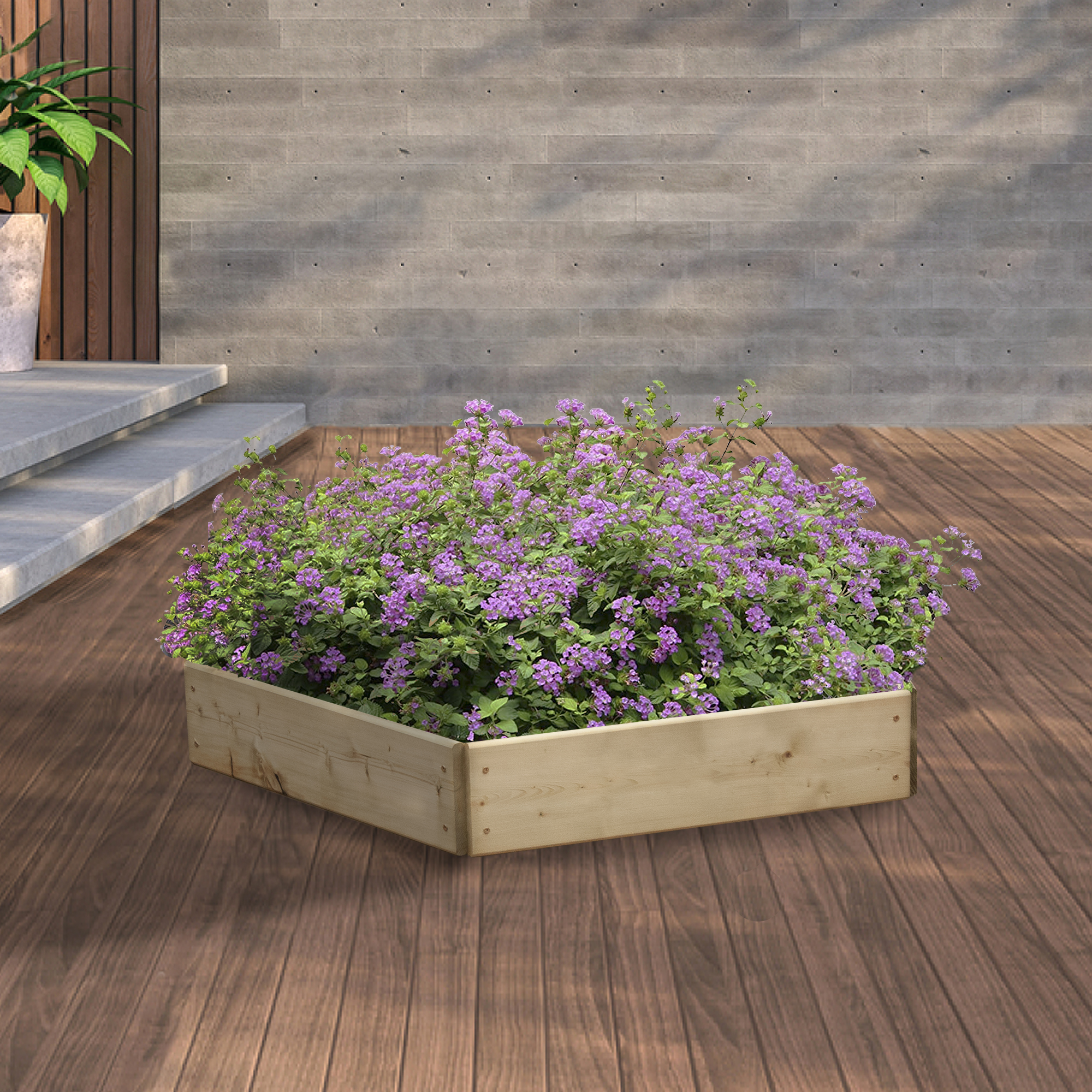 Image of Greena Pentagonal Raised Bed - 150 x 970 x 970mm