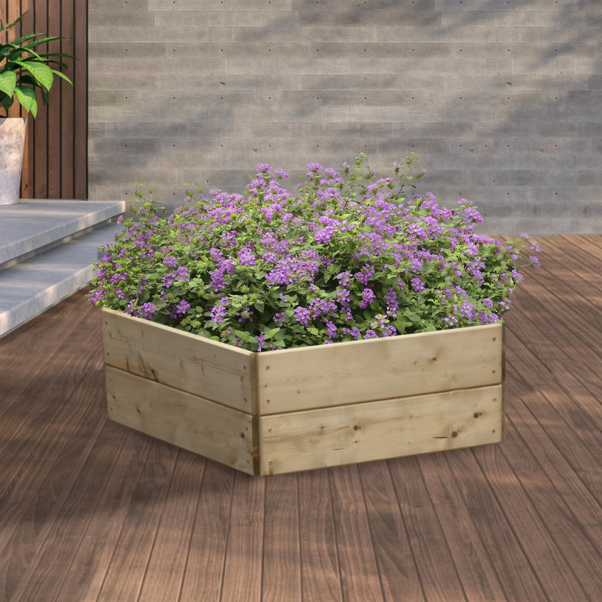 Image of Greena Pentagonal Raised Bed - 300 x 970 x 970mm