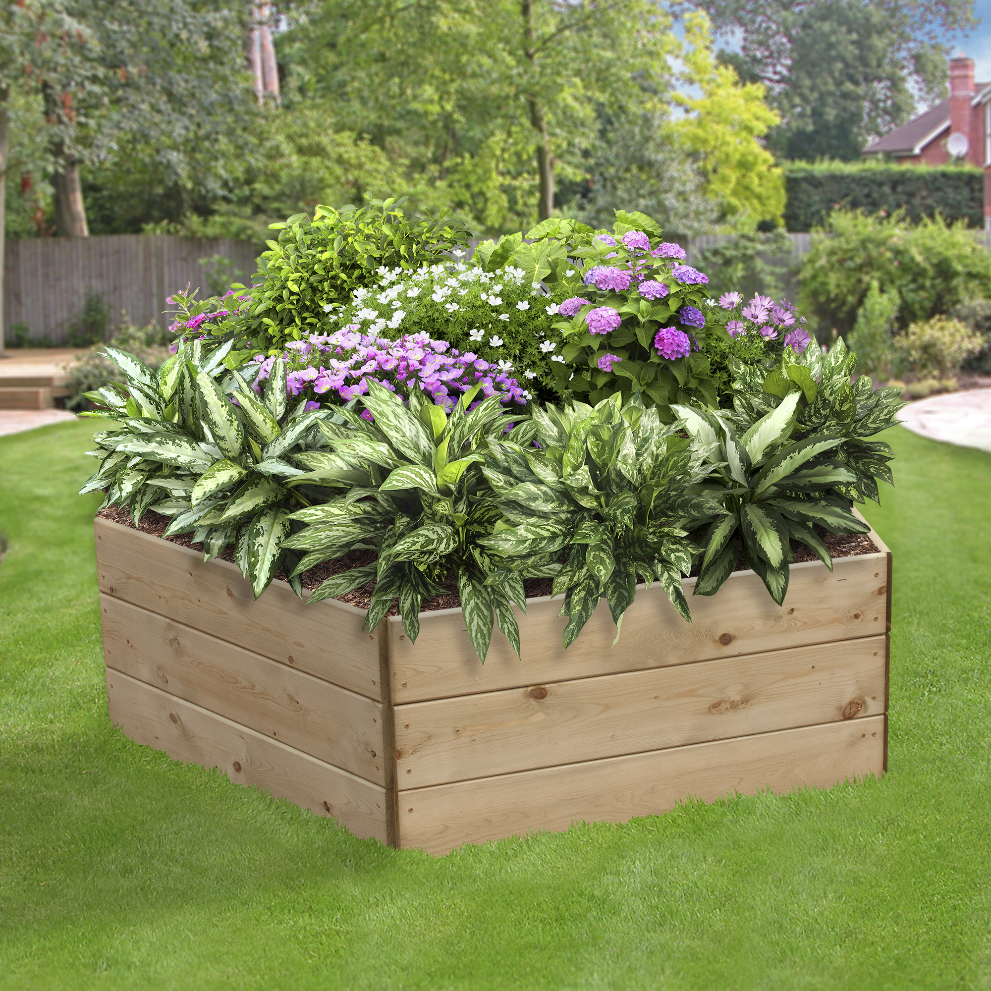 Greena Pentagonal Raised Bed - 450 x 1460 x 1460mm