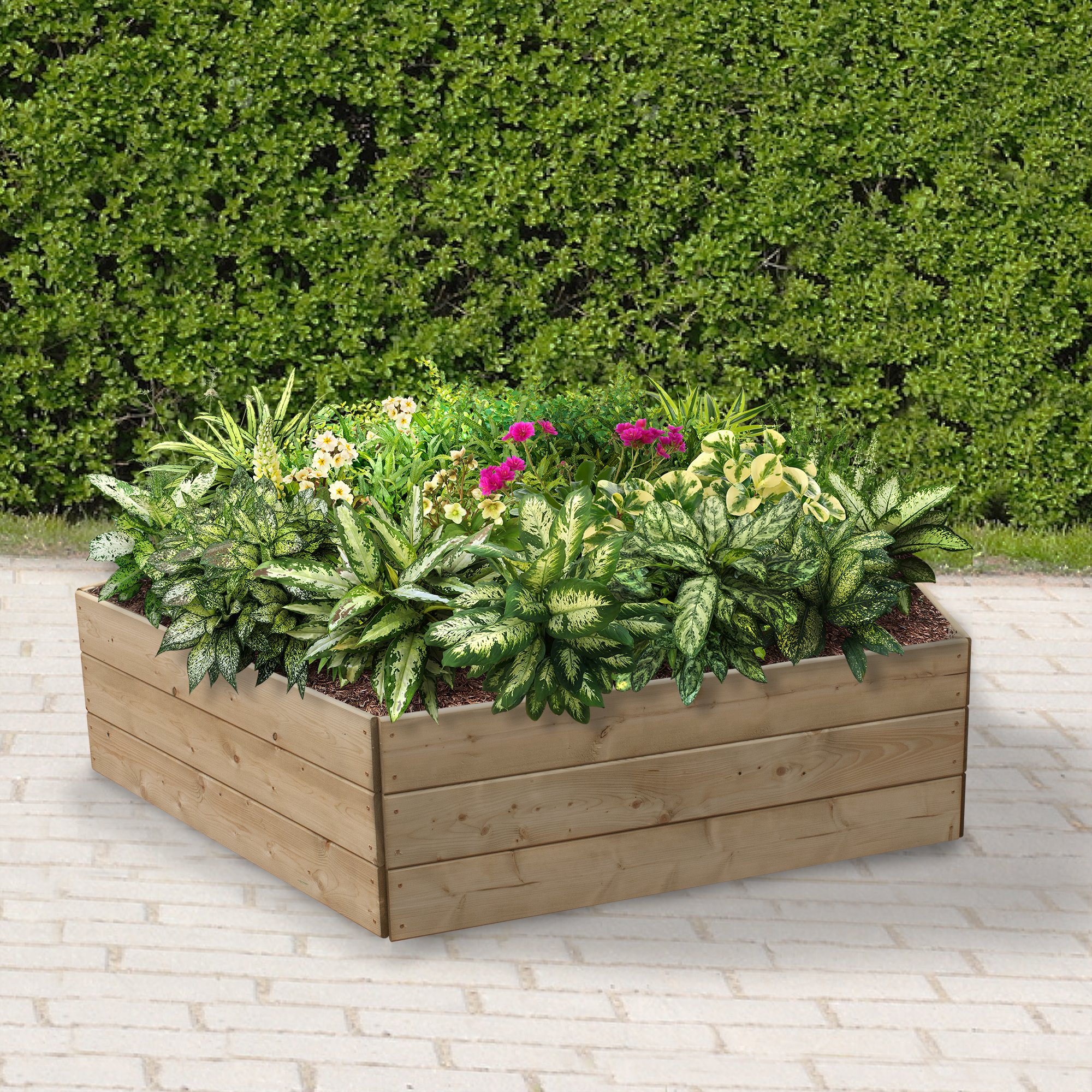 Image of Greena Pentagonal Raised Bed - 450 x 1940 x 1940mm