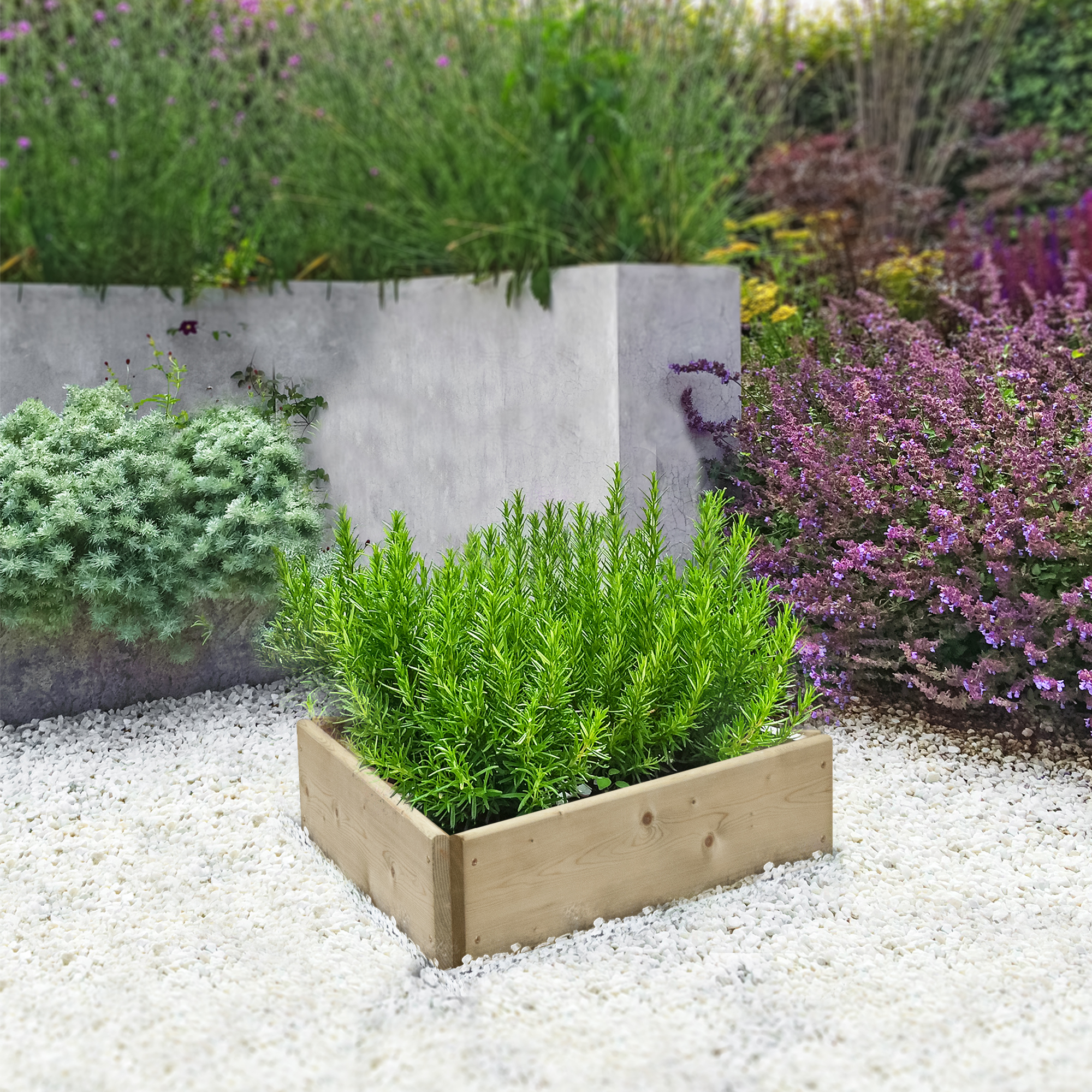 Image of Greena Triangular Raised Bed - 150 x 600 x 600mm