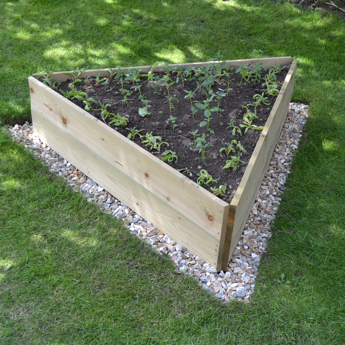 Image of Greena Triangular Raised Bed - 300 x 1200 x 1200mm