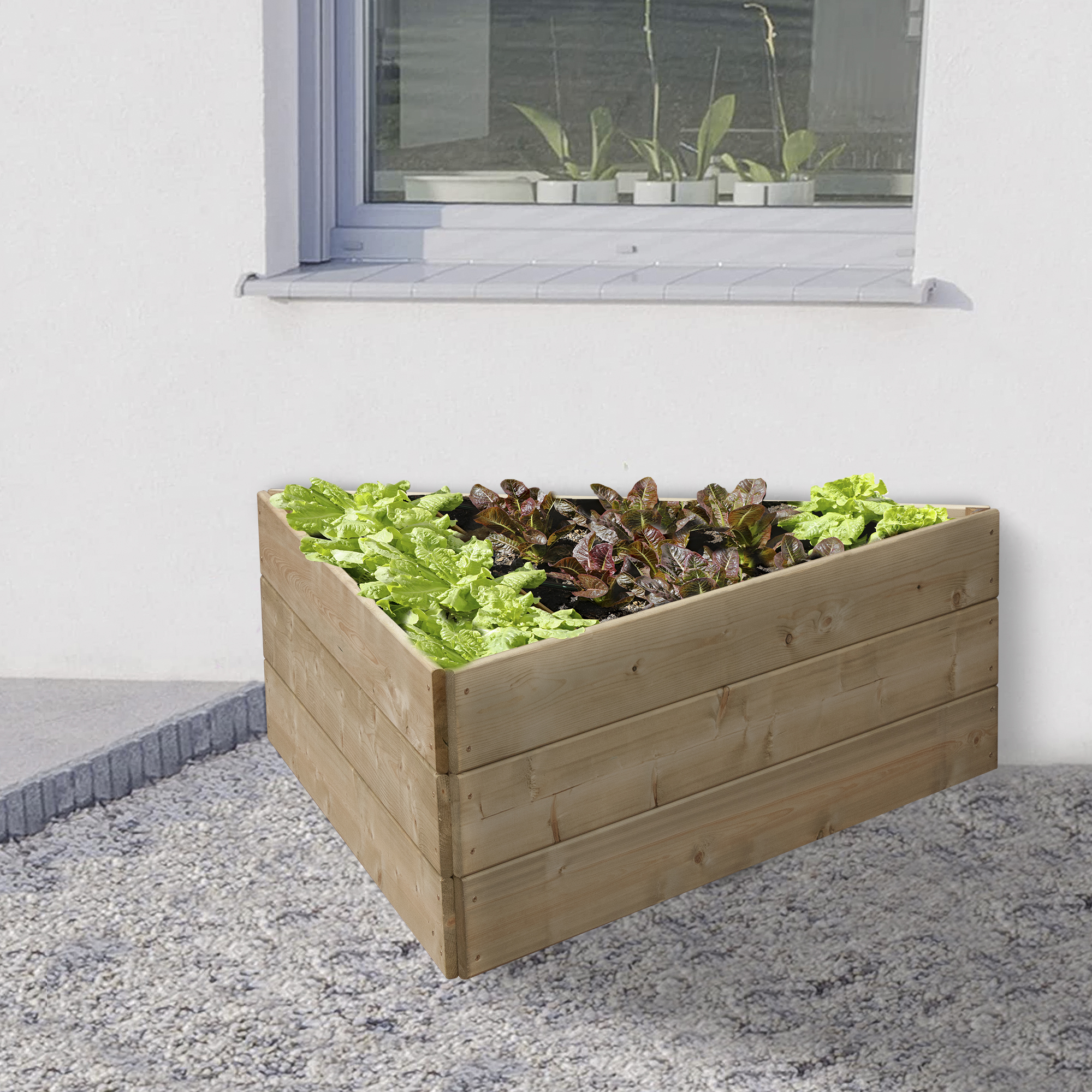 Image of Greena Triangular Raised Bed - 450 x 1200 x 1200mm