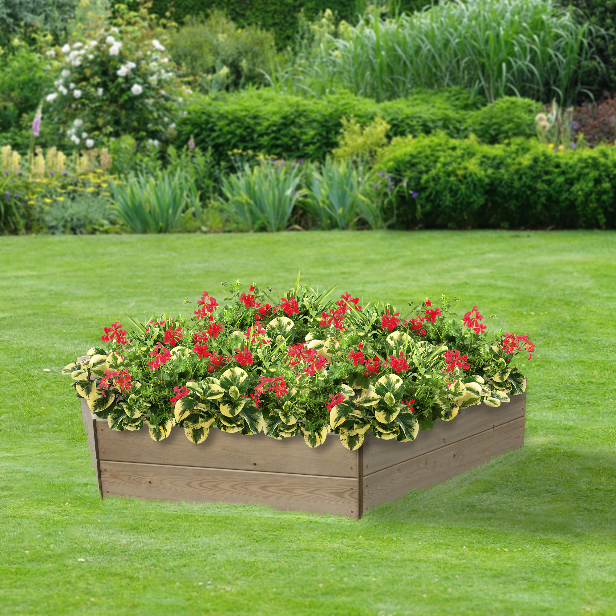 Image of Greena Hexagonal Raised Bed - 300 x 1800 x 1800mm