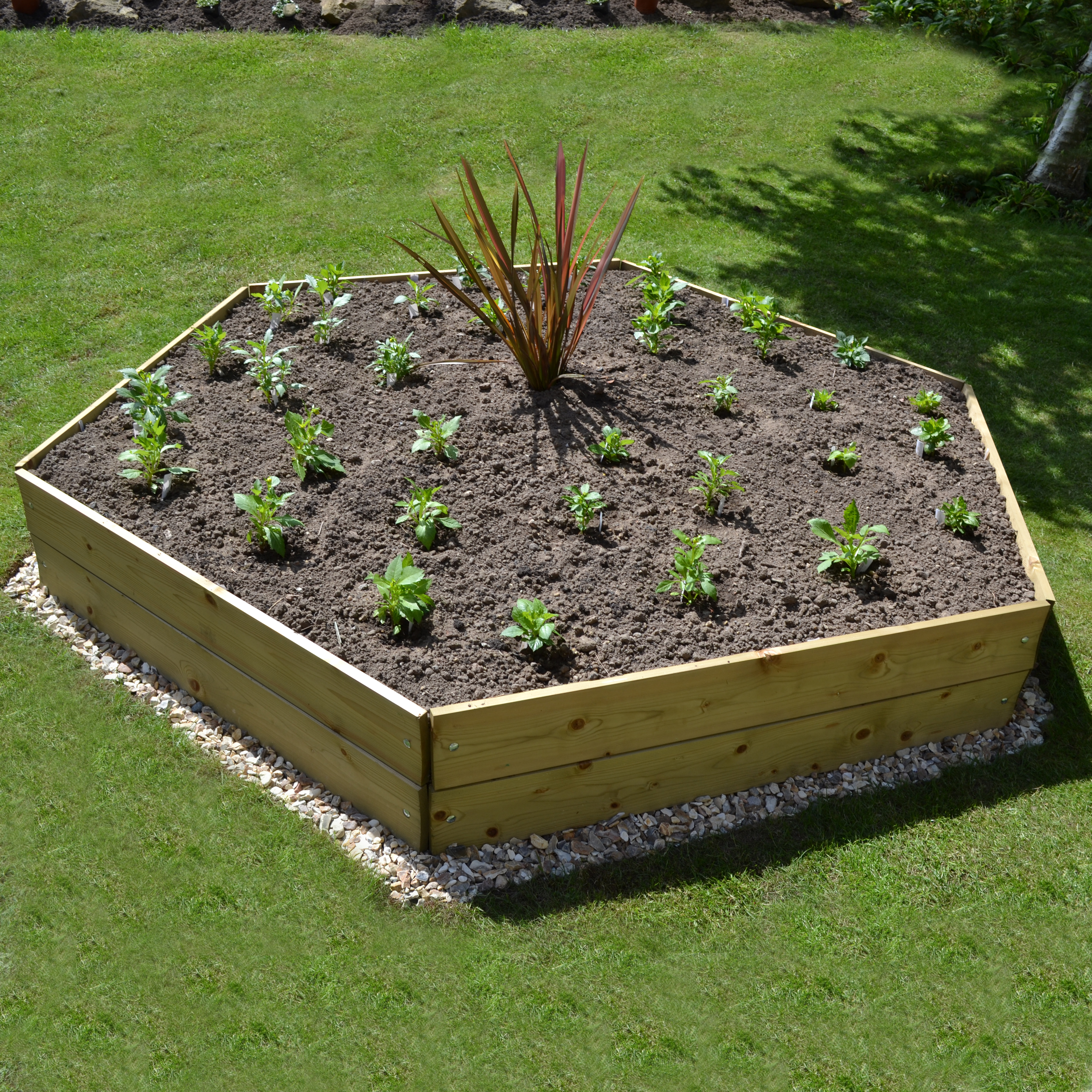 Image of Greena Hexagonal Raised Bed - 300 x 2400 x 2400mm