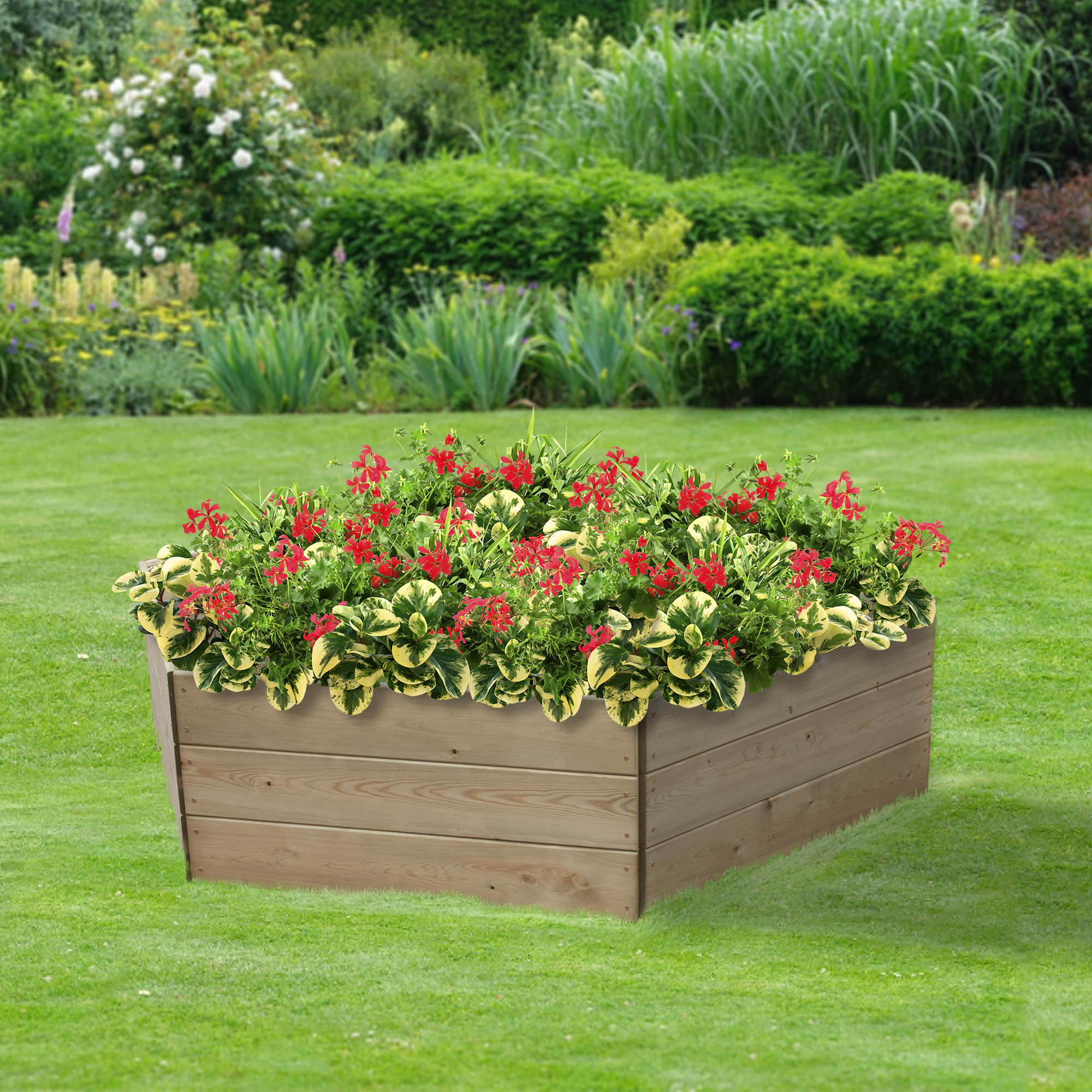 Greena Hexagonal Raised Bed - 450 x 1800 x 1800mm