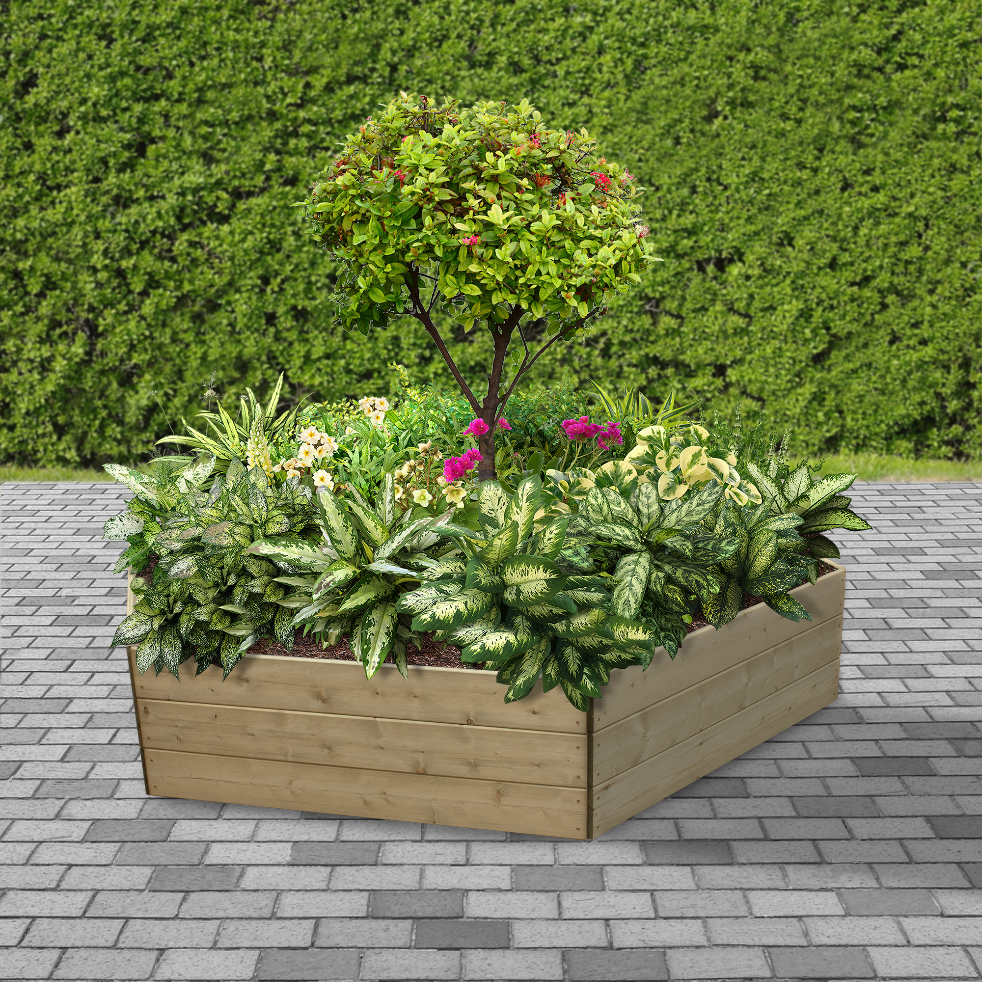 Image of Greena Hexagonal Raised Bed - 450 x 2400 x 2400mm