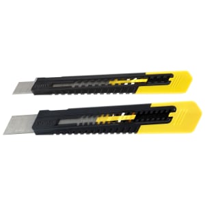 Stanley STHT10202-0 Snap Off Knife Twin Pack with Slider Lock - 9mm & 18mm