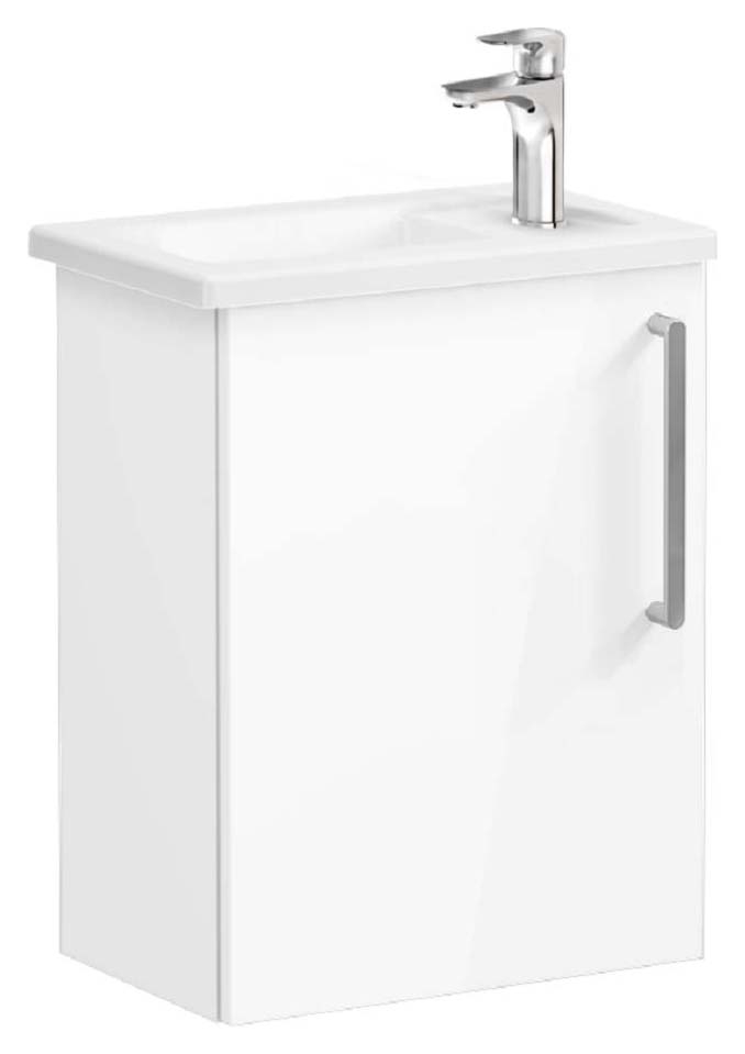 VitrA Avery Gloss White Wall Hung Cloakroom Vanity Unit & Basin - 575 x 450mm