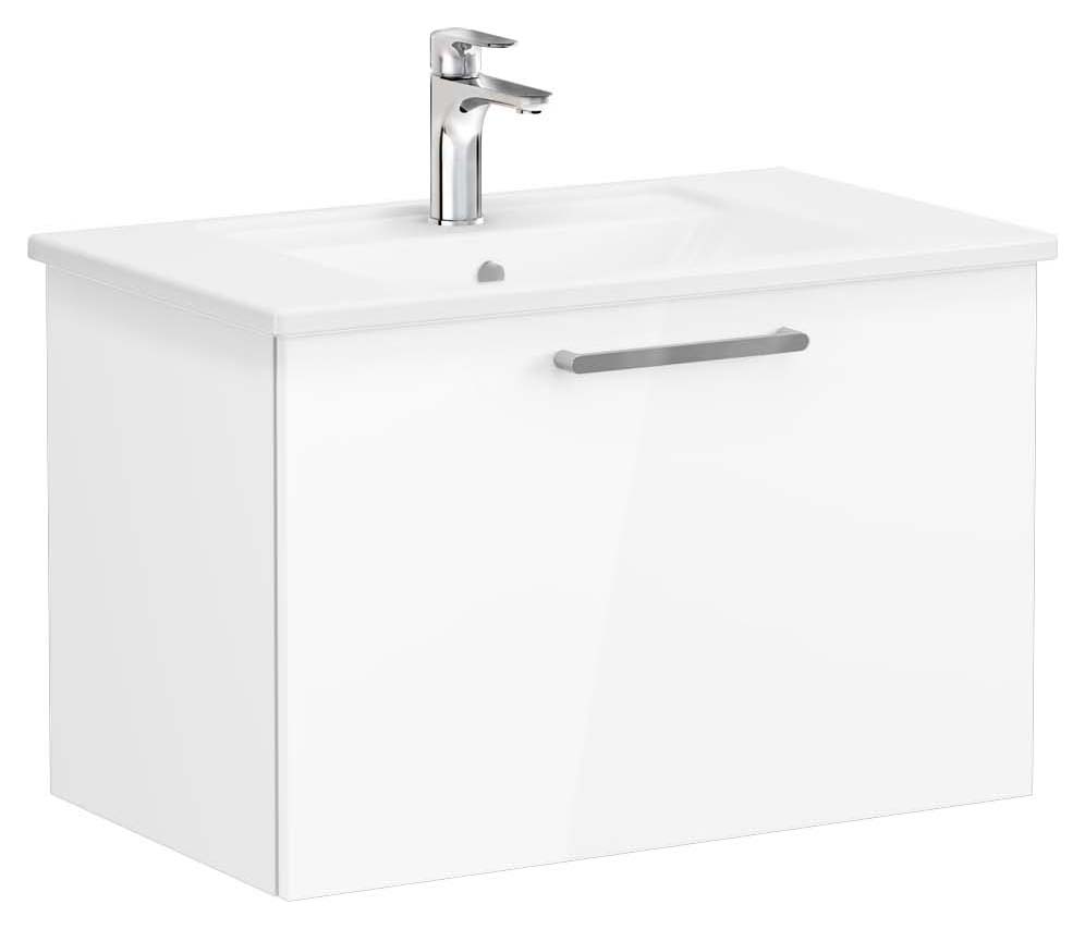 VitrA Root Gloss White Wall Hung Vanity Unit & Basin - 600 x 415mm