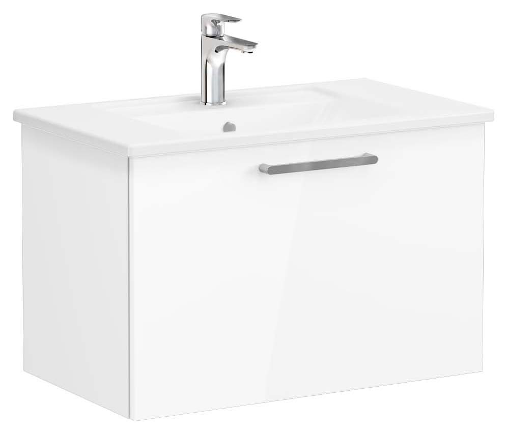 VitrA Avery Gloss White Wall Hung Vanity Unit & Basin - 600 x 415mm