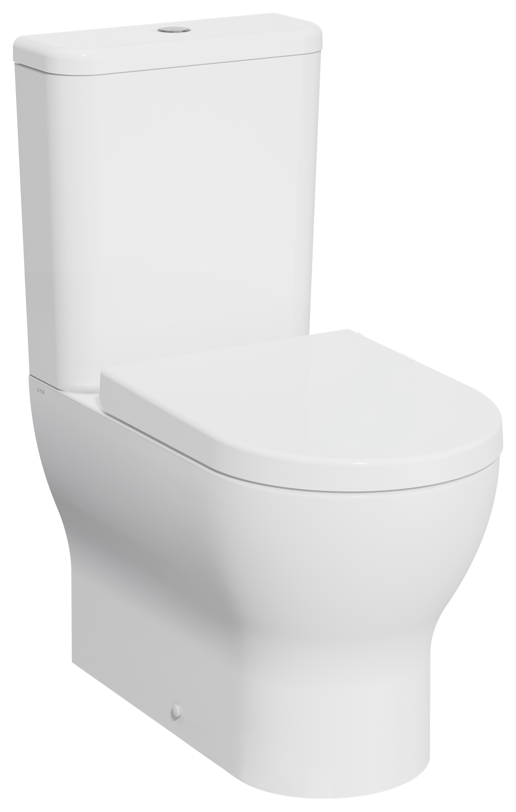 Kerala Round Smooth Flush Fully Shrouded Close Coupled Toilet Pan  Cistern & Soft Close Seat