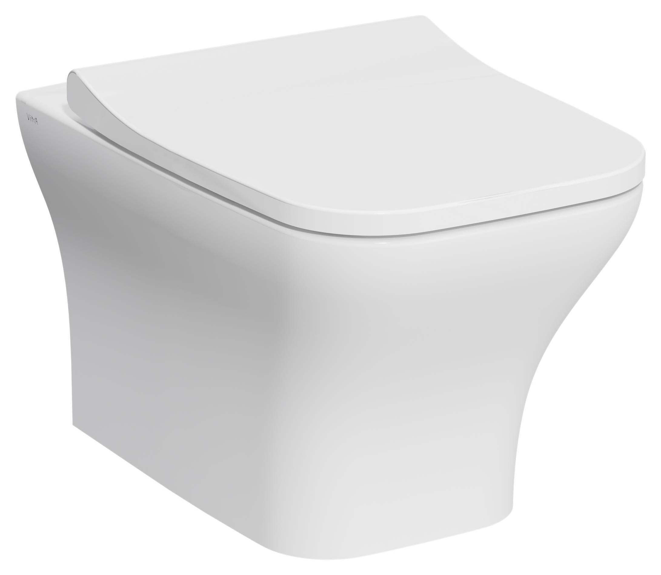 Kerala Square Smooth Flush Wall Hung Toilet Pan & Soft Close Seat