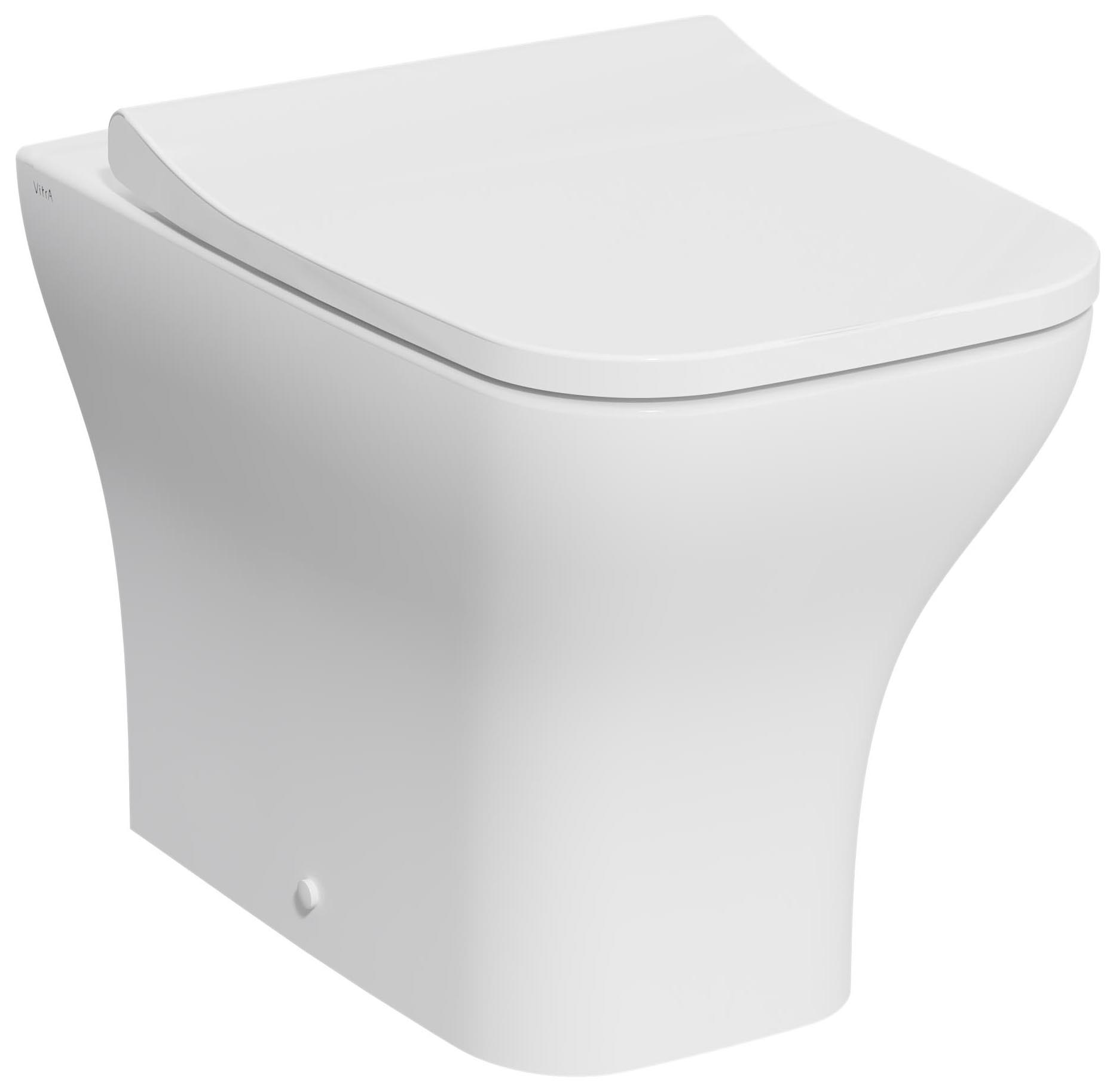 Image of Kerala Square Smooth Flush Back To Wall Toilet Pan & Soft Close Seat