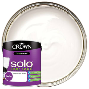 Image of Crown Solo Satin Paint - Brilliant White - 2.5L