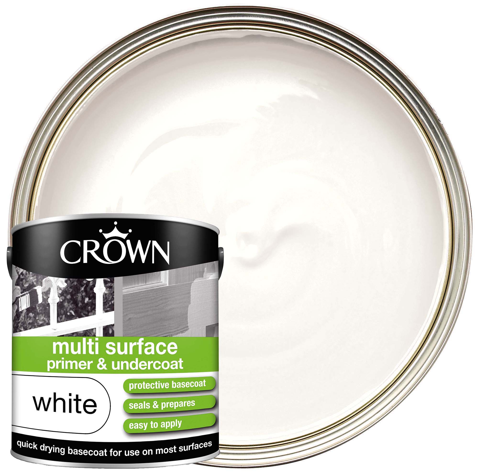 Crown Multi-Surface Primer Paint - White - 2.5L