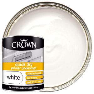 Image of Crown Retail Quick Dry Undercoat - White - 750ml