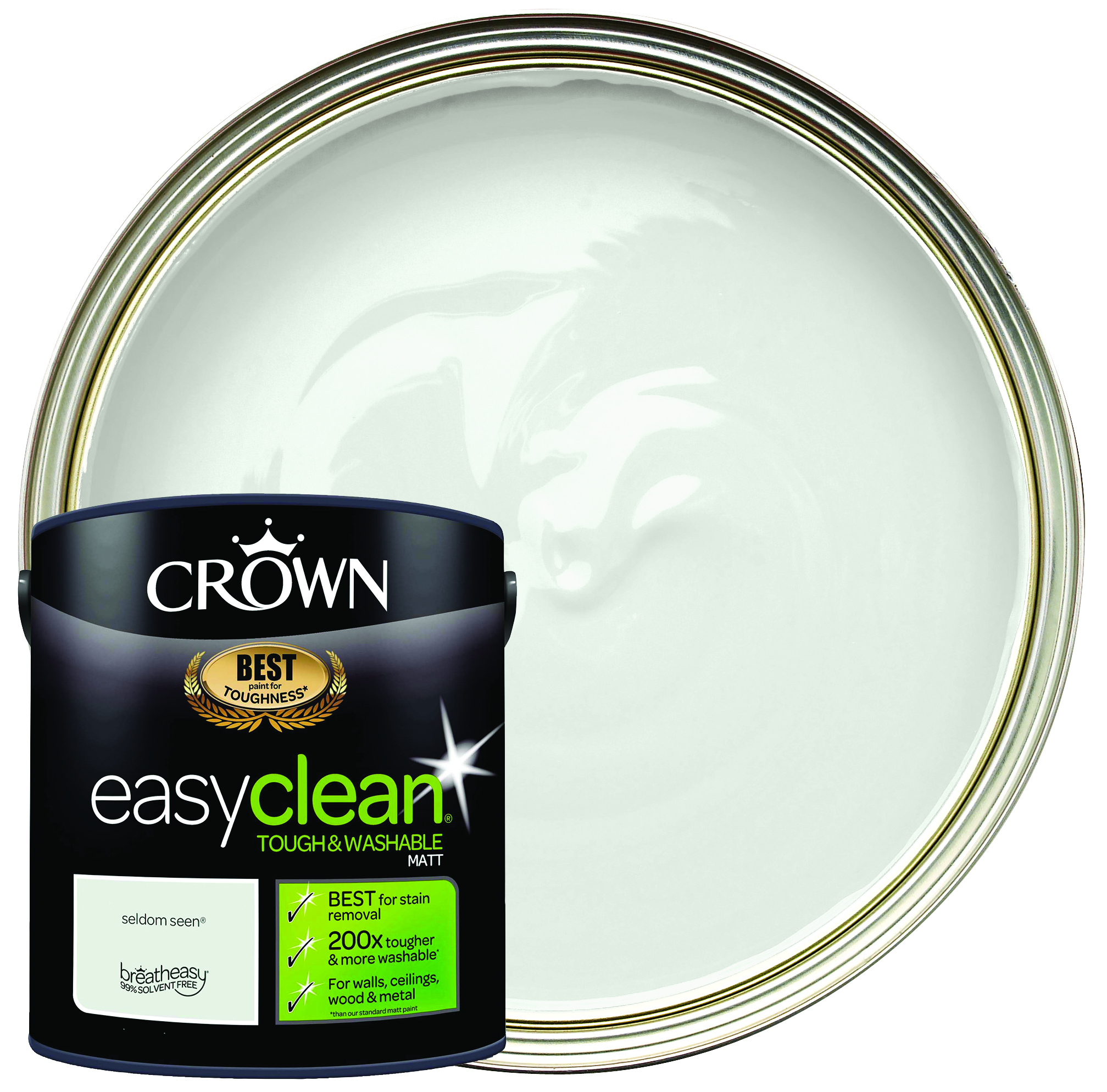 Crown Easyclean Matt Emulsion Paint - Seldom Seen - 2.5L